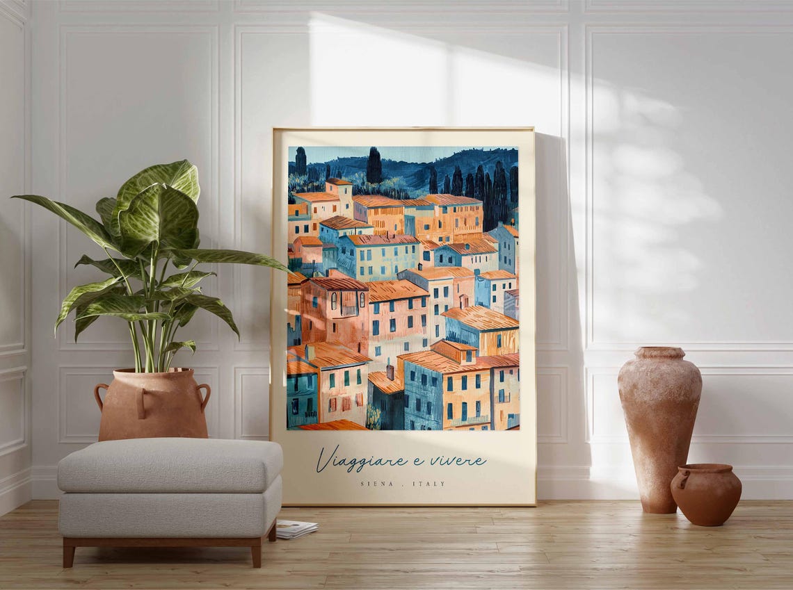 Siena Poster Italian Travel Print Siena Travel Art Siena Wall Art Italy Art Italy Travel Decor Italian Travel Gift - Image 3