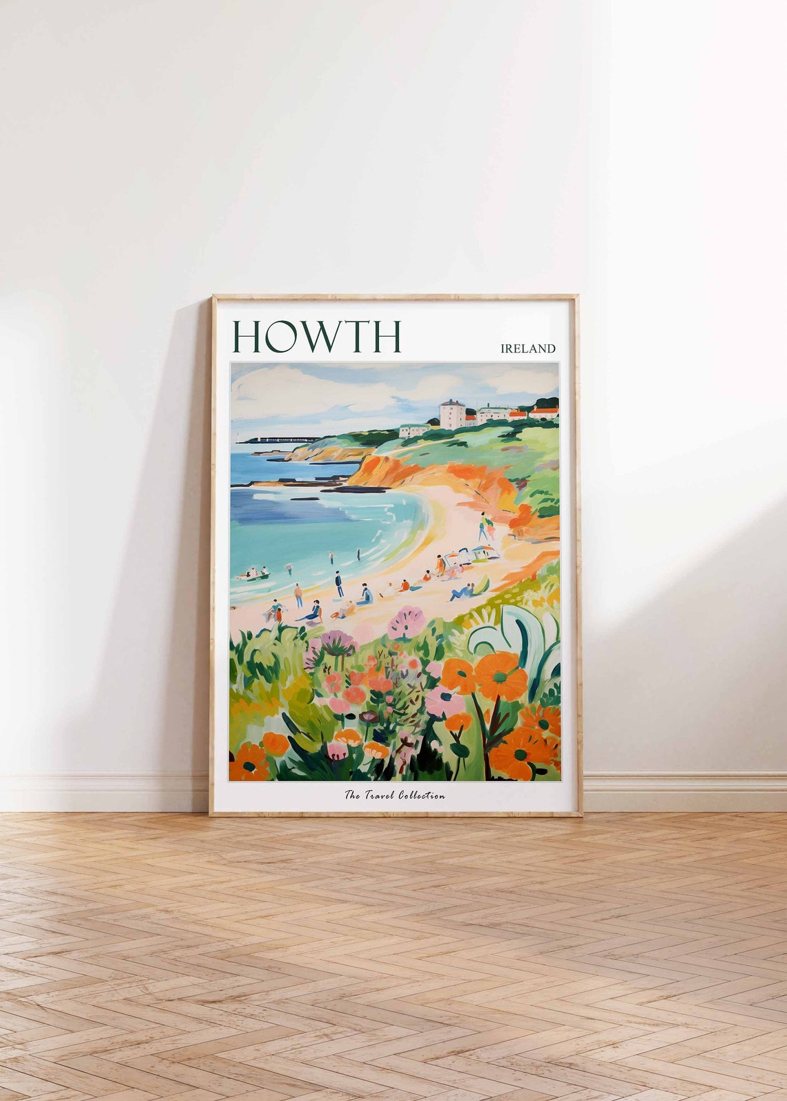 Howth Ireland Wildflower Cove Beach Headland Coast View Poster - Image 2
