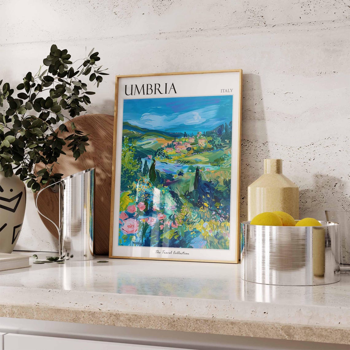 Umbria Poster Umbria Travel Print Italy Wall Art Italian Travel Print Italian Decor Italian Gift Umbria Wall Art - Image 2