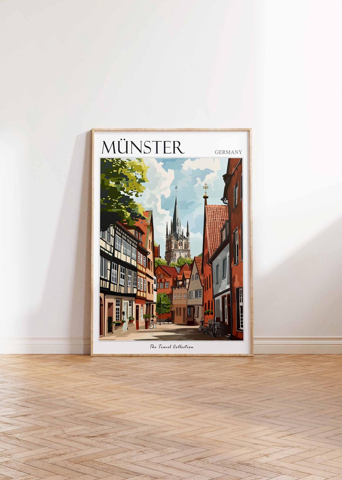 Mnster Poster Germany Travel Print German Decor Europe Travel Poster European Wall Art City Print Mnster Gift Mnster Travel Poster - Image 2
