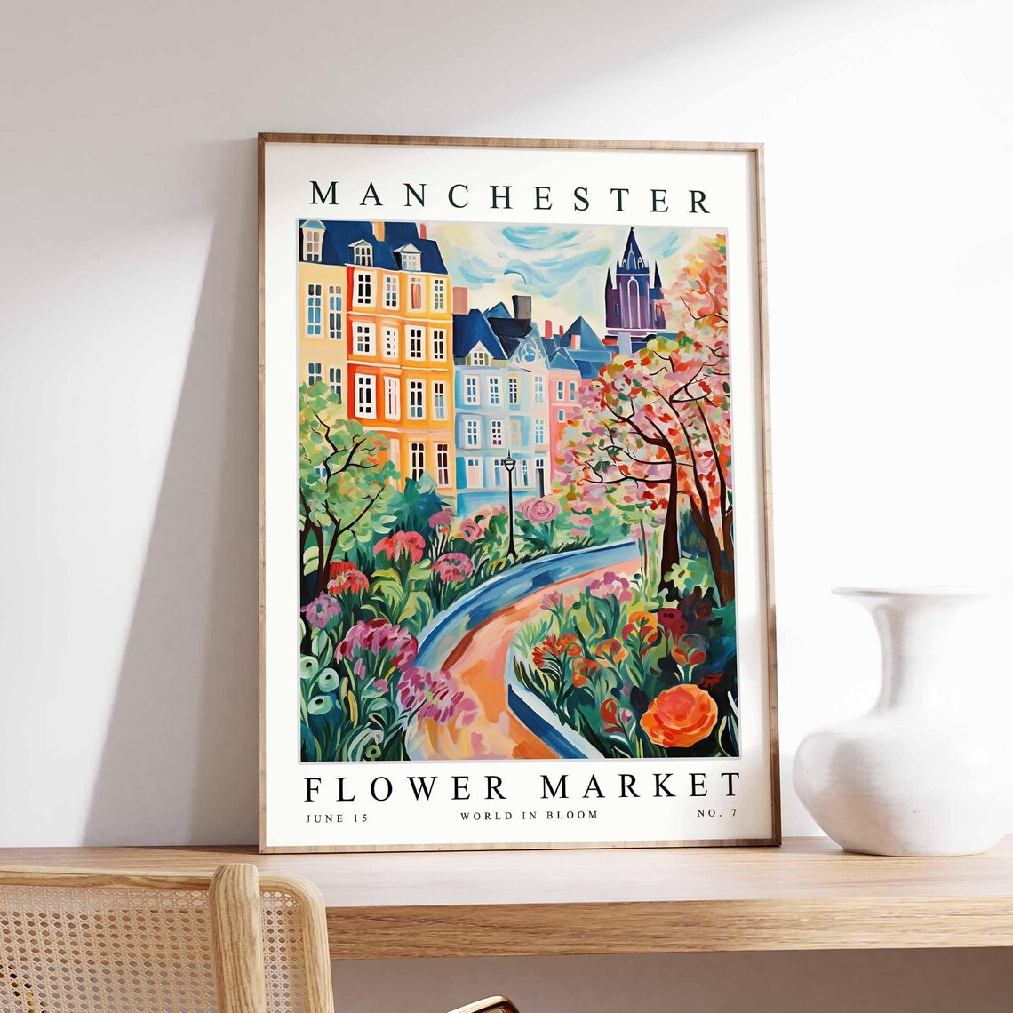 Manchester Flower Market World In Bloom No 7 Townhouse Garden Poster