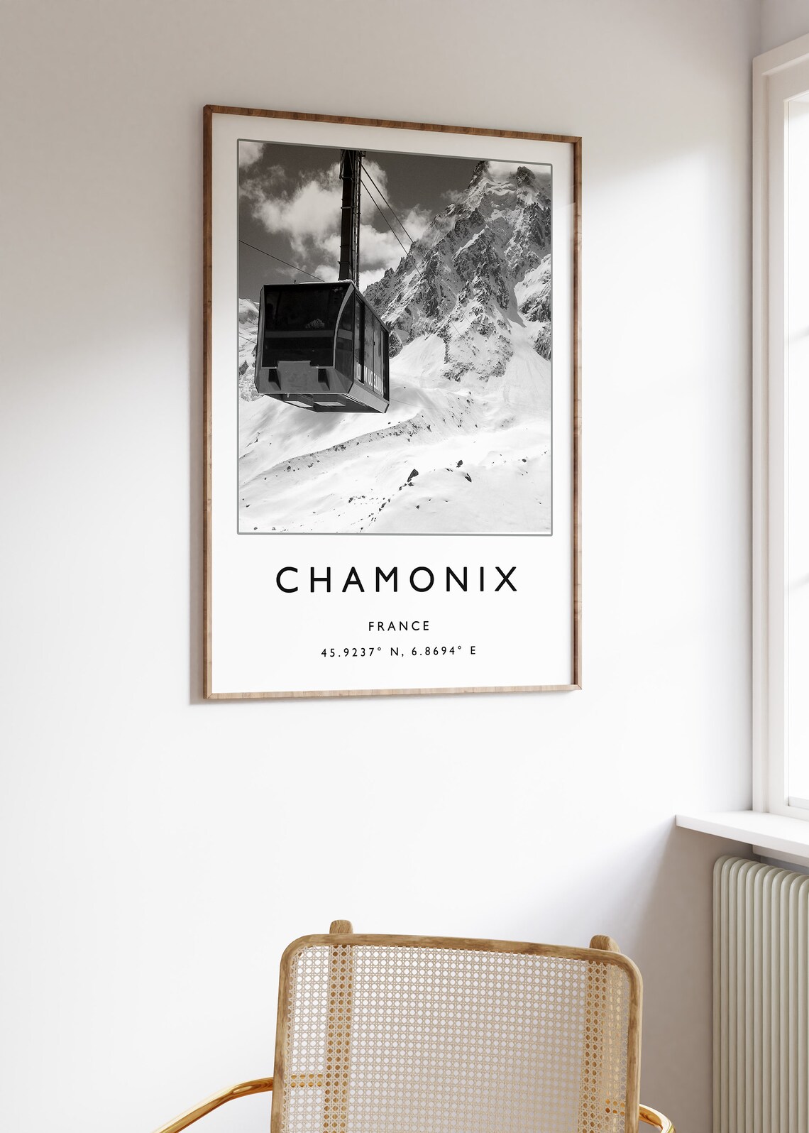 Skiing Travel Poster, Chamonix France Winter Sport Art - Image 3