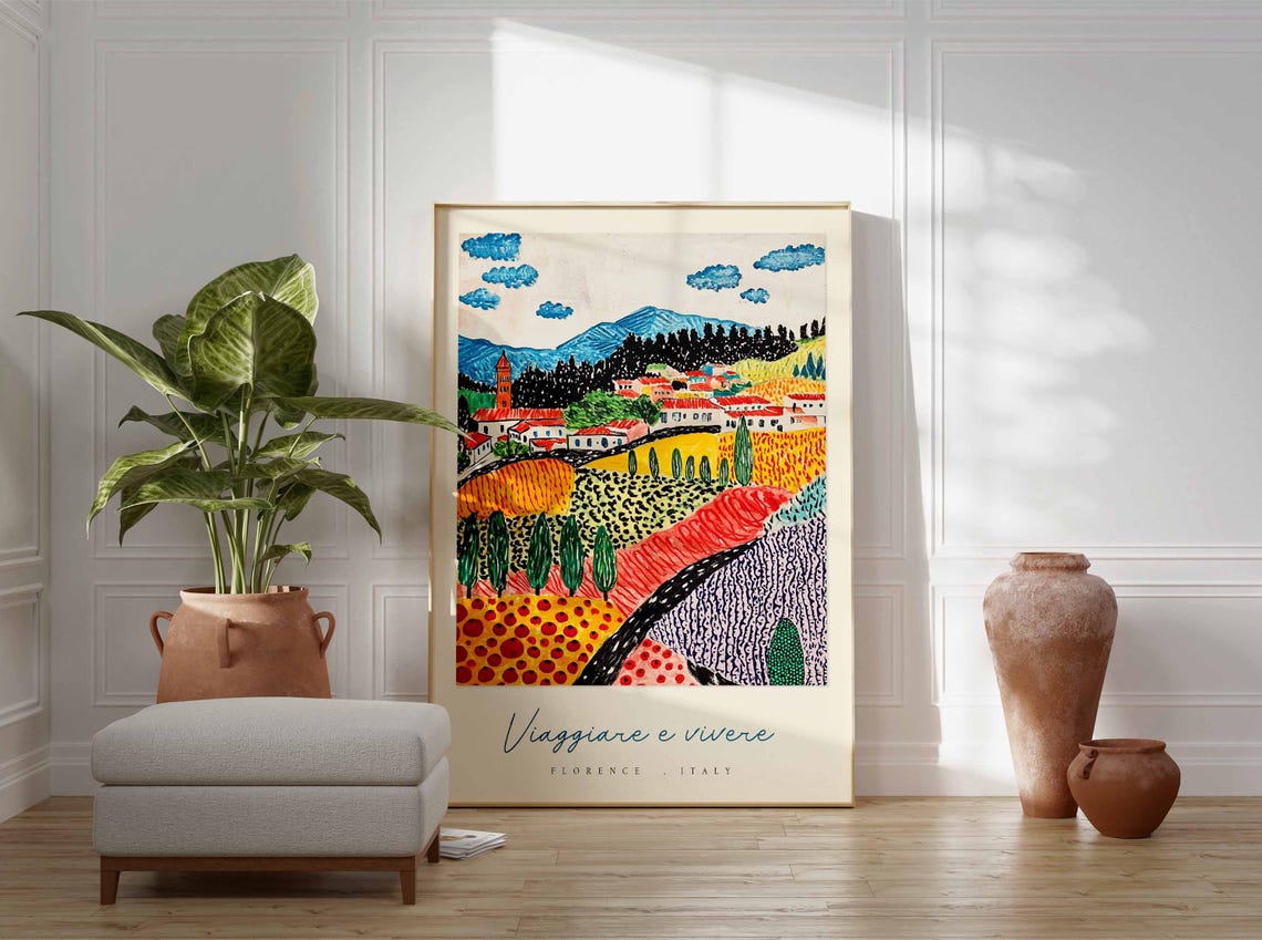 Florence Poster Italian Travel Print Florence Travel Art Florence Wall Art Italy Art Italy Travel Decor Italian Travel Gift - Image 3