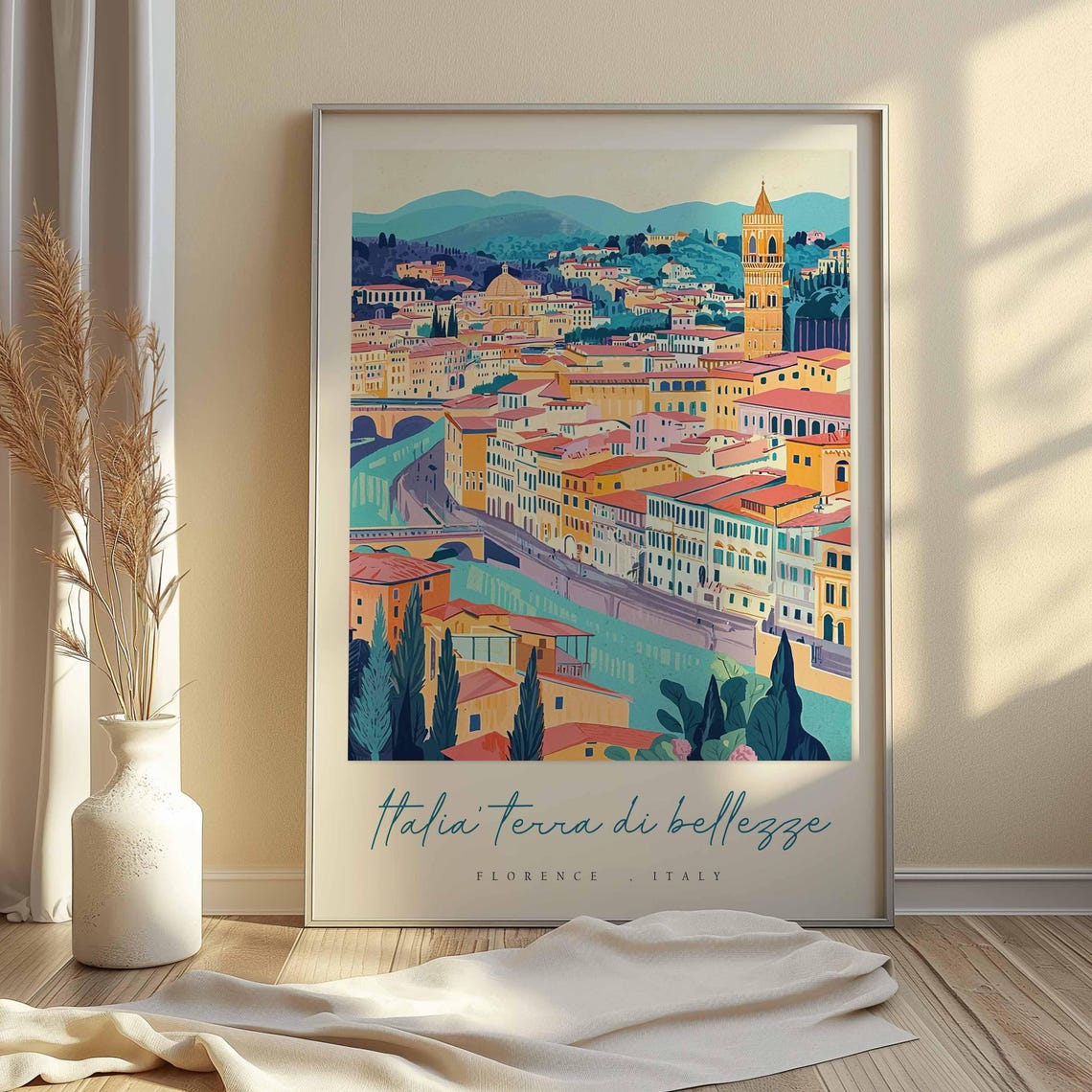 Florence Poster Italian Travel Print Florence Travel Art Florence Wall Art Italy Art Italy Travel Decor Italian Travel Gift - Image 2