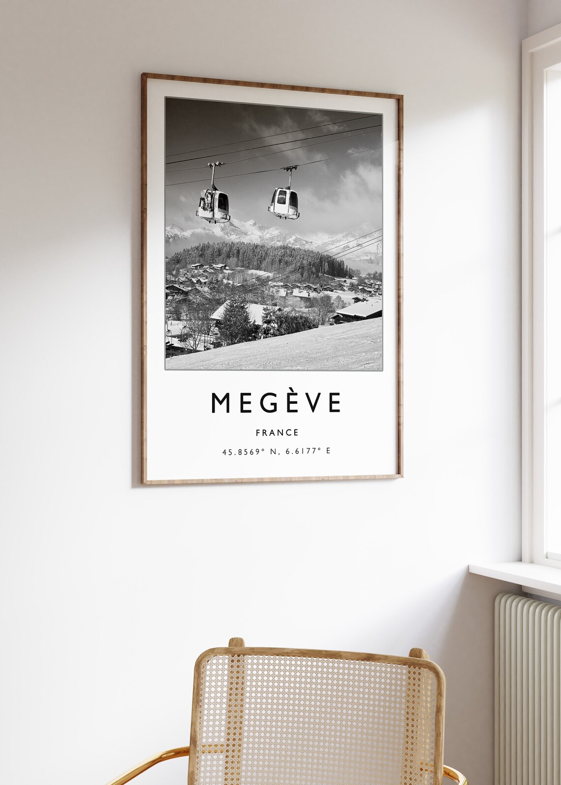 Megeve France Skiing Travel Poster, Winter Sport Art - Image 3