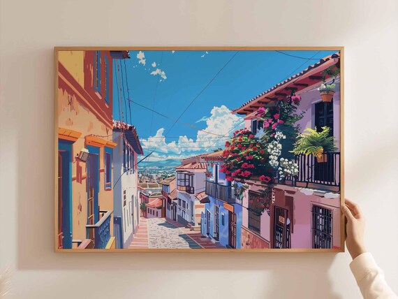 Bogota Poster Colombia Travel Print Colombian Wall Art South America Decor Latin