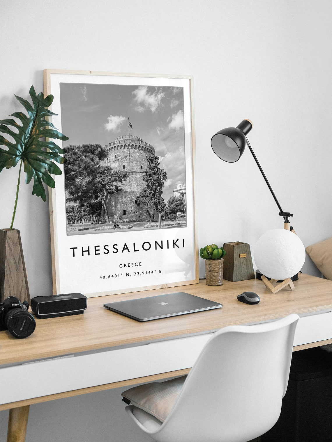 Thessaloniki Travel Print Thessaloniki Poster Greece Travel Print Greek Print Black And White Travel Poster Travel Art Travel Gift - Image 2
