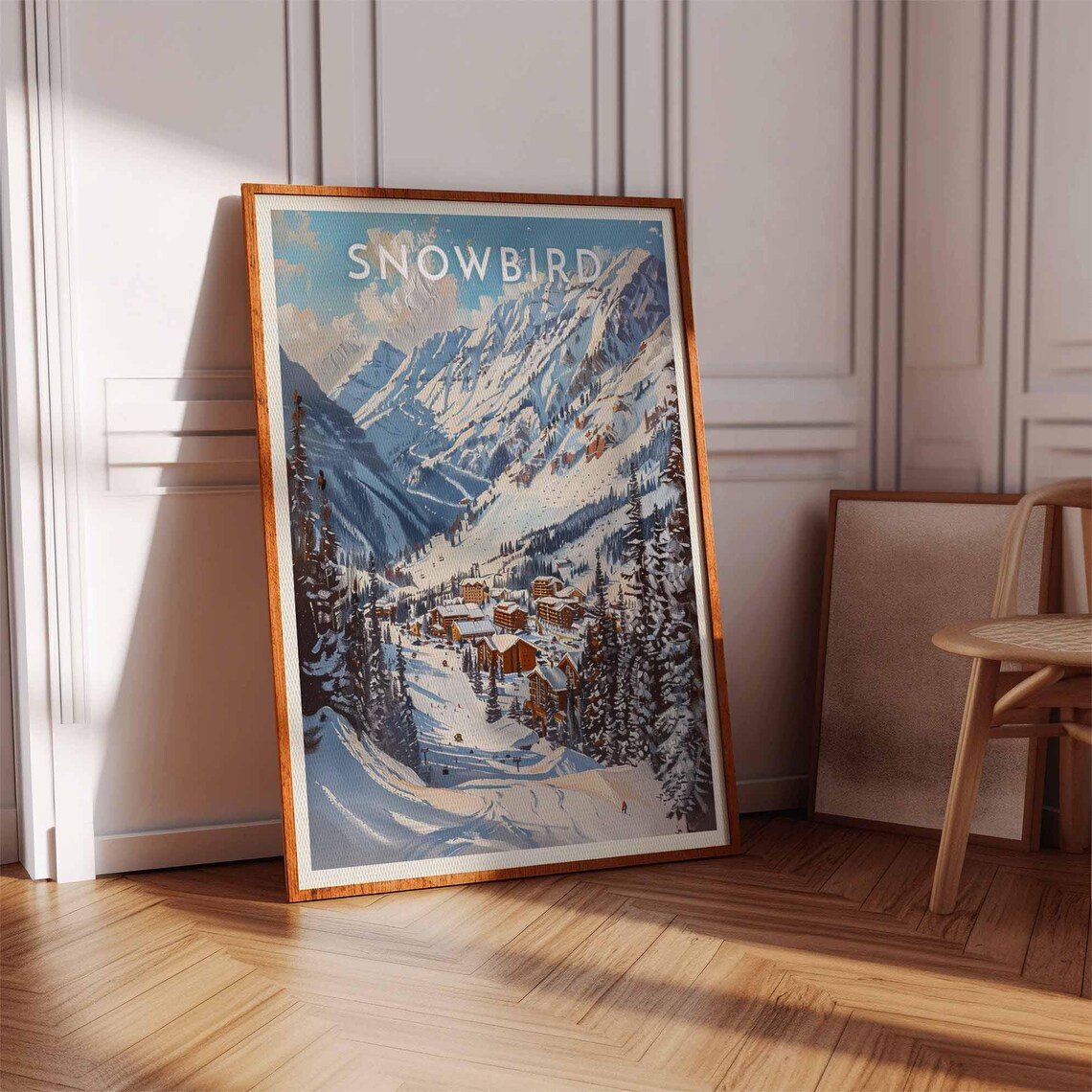 Snowbird Utah Steep Canyon Resort Village Pines Big Mountain Ski Poster - Image 3