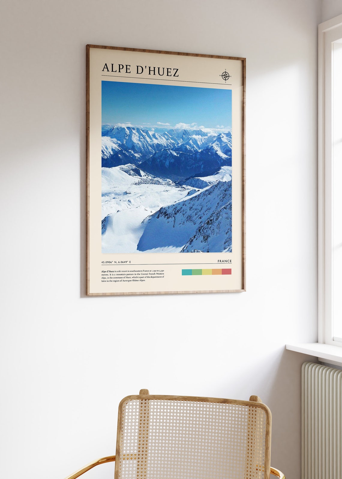 Alpe Dhuez Travel Print Alpe Dhuez Travel Poster Skiing Travel Poster Travel Art Travel Poster Skiing Travel Art Gift A1a2a3a4 - Image 3