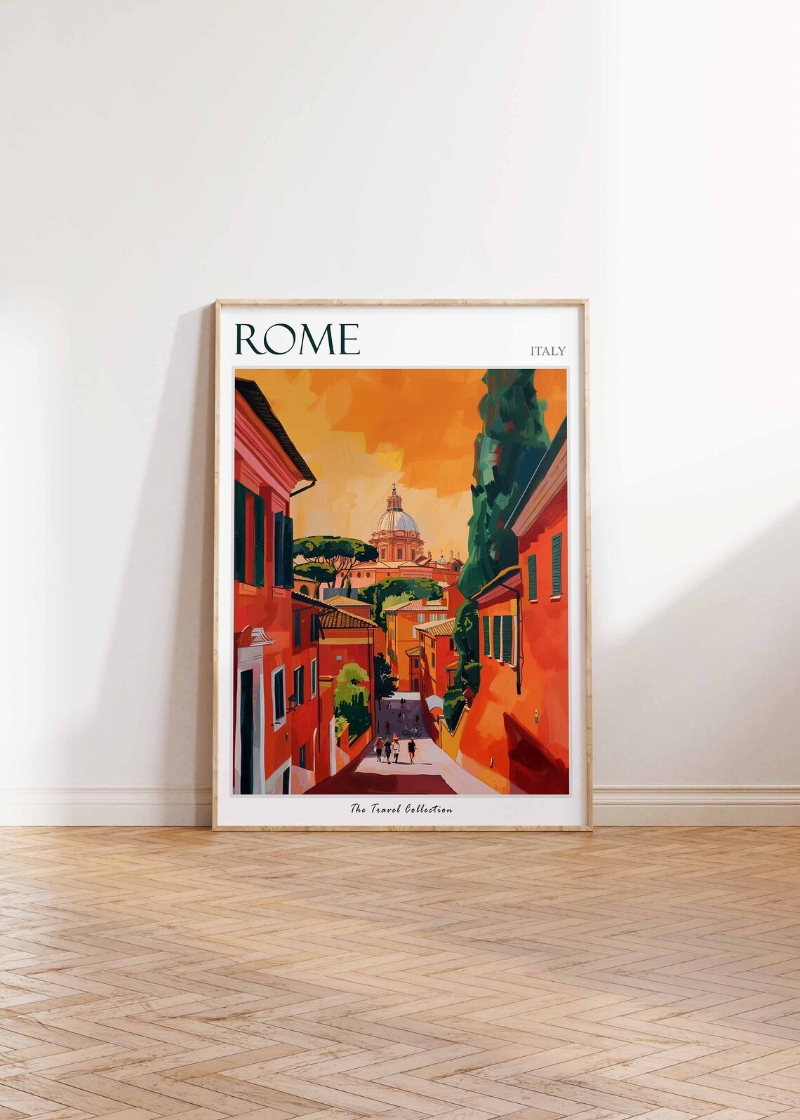 Rome Poster Rome Travel Print Tropical Decor City Wall Art Italian Decor Italy Travel Print Rome Gift Rome Travel Poster - Image 2