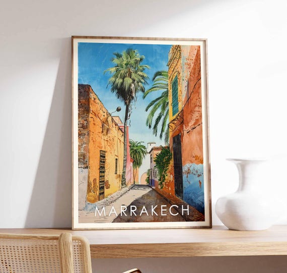 Marrakech Poster Morocco Prints Wall Art Decor Print Moroccan
