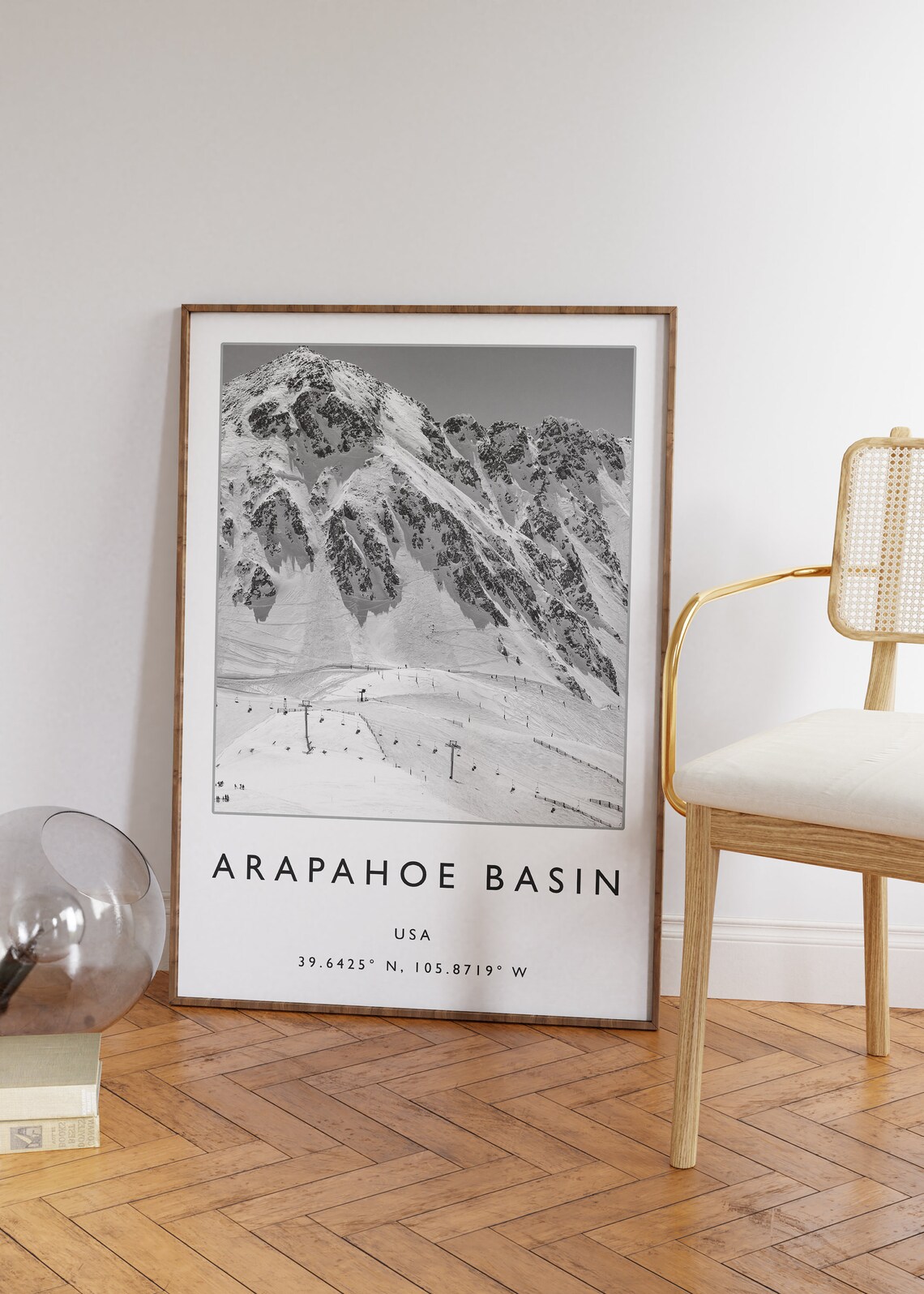 Arapahoe Basin Skiing Travel Poster, Winter Sport Art - Image 3