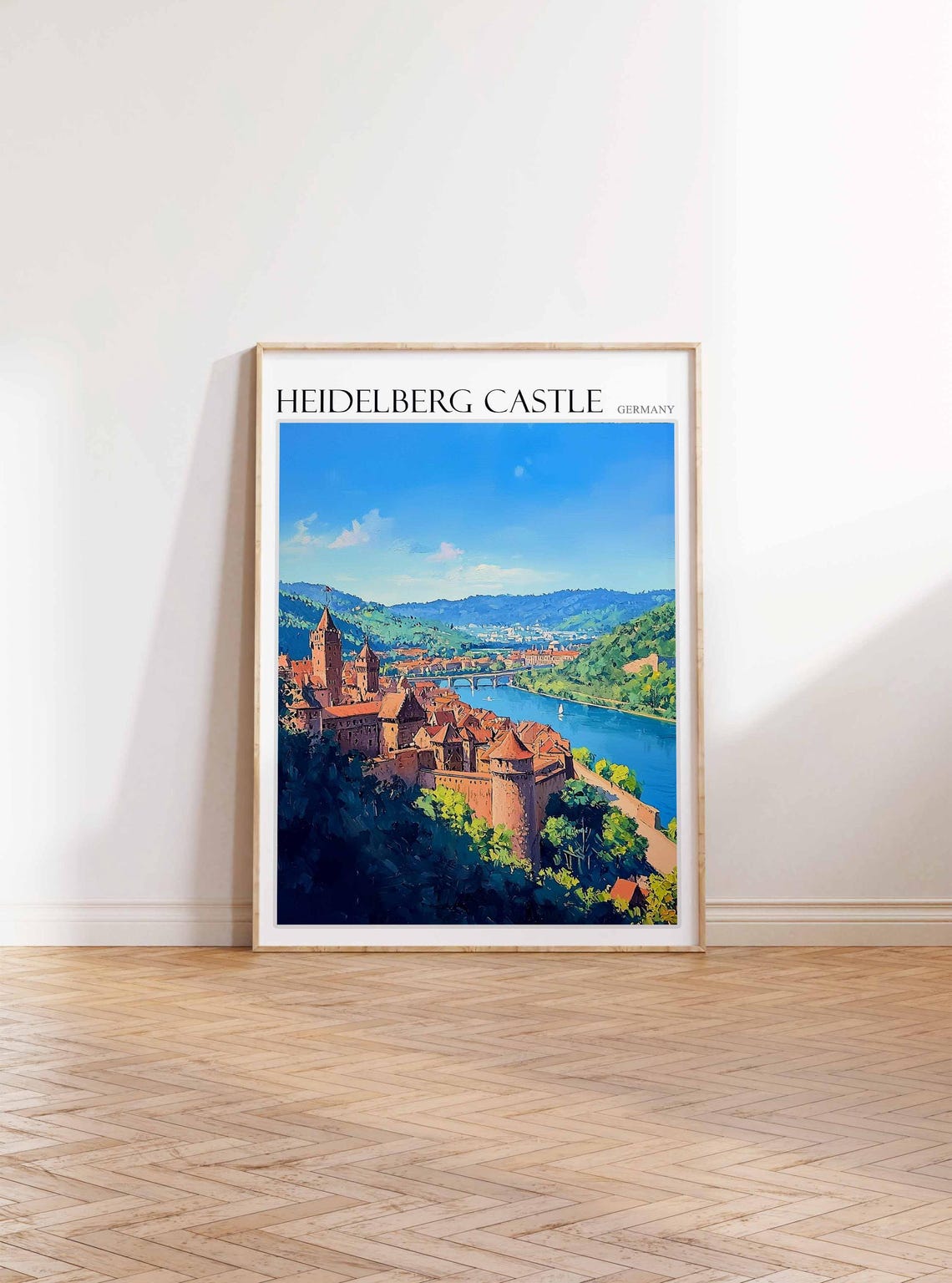 Heidelberg Castle Panoramic Neckar Valley Germany Travel Poster - Image 3