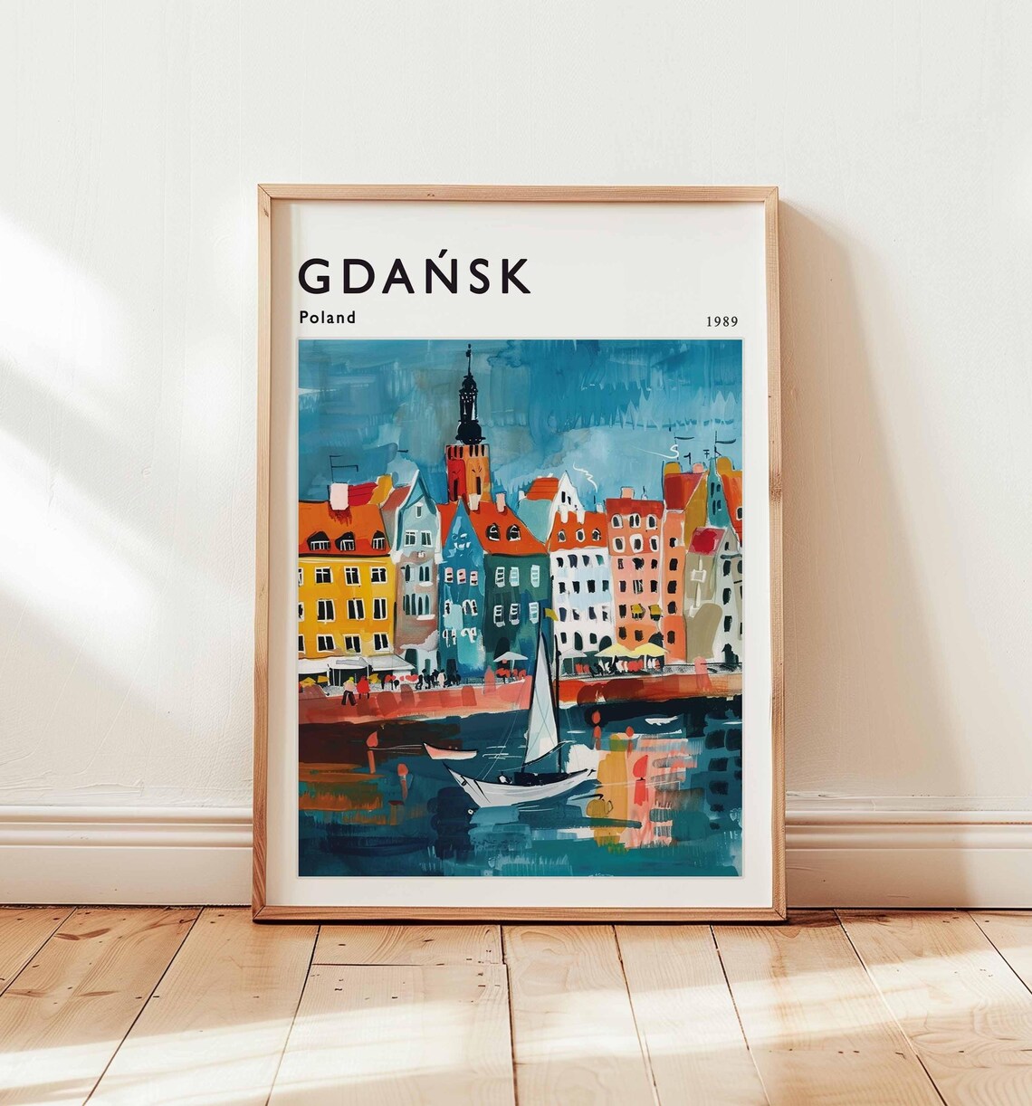 Gdask Poland Travel Poster, Baltic Coast