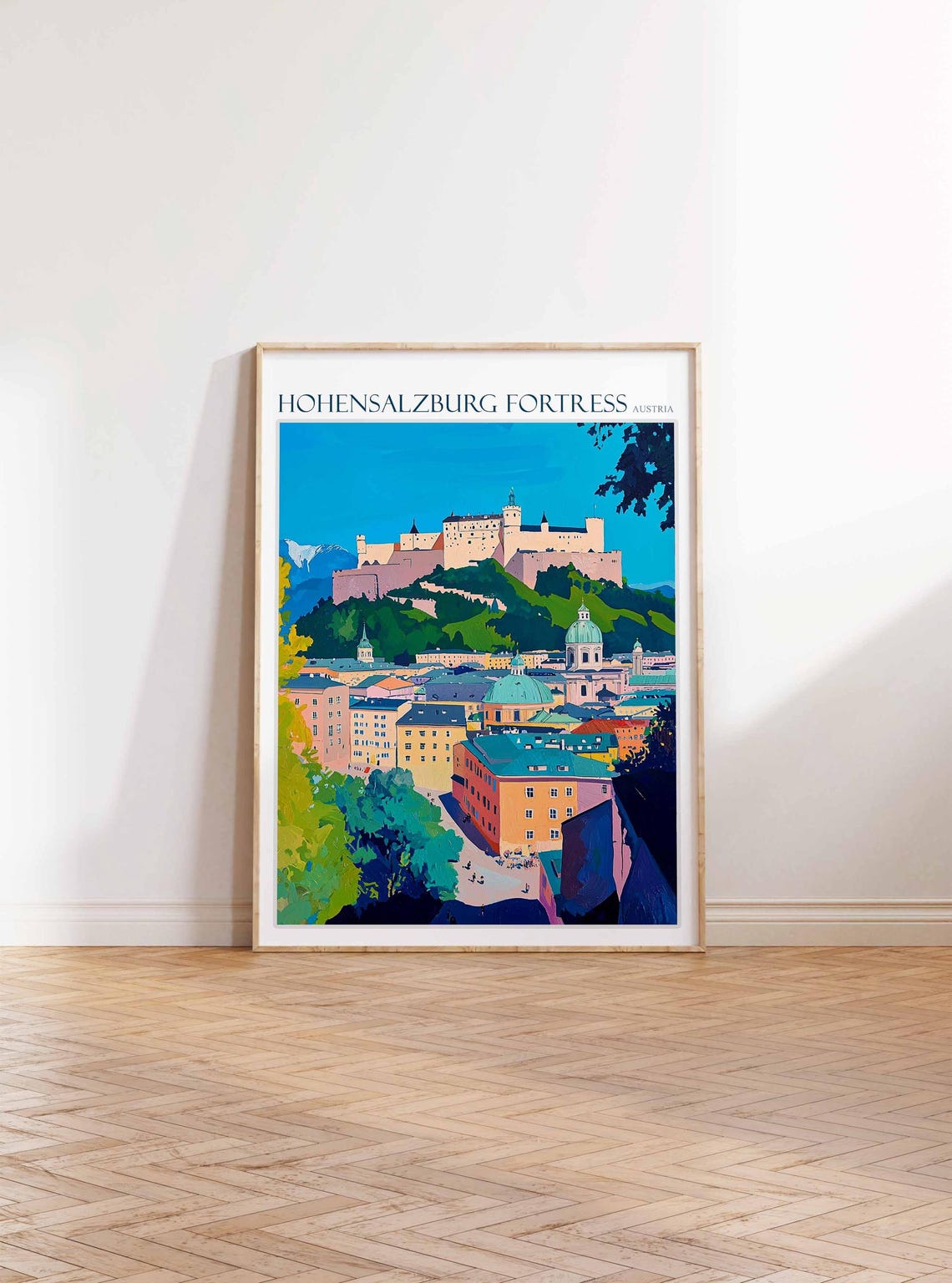 Hohensalzburg Fortress Poster Hohensalzburg Fortress Travel Print Austria Travel Print Europe Travel Poster European Wall Art - Image 2