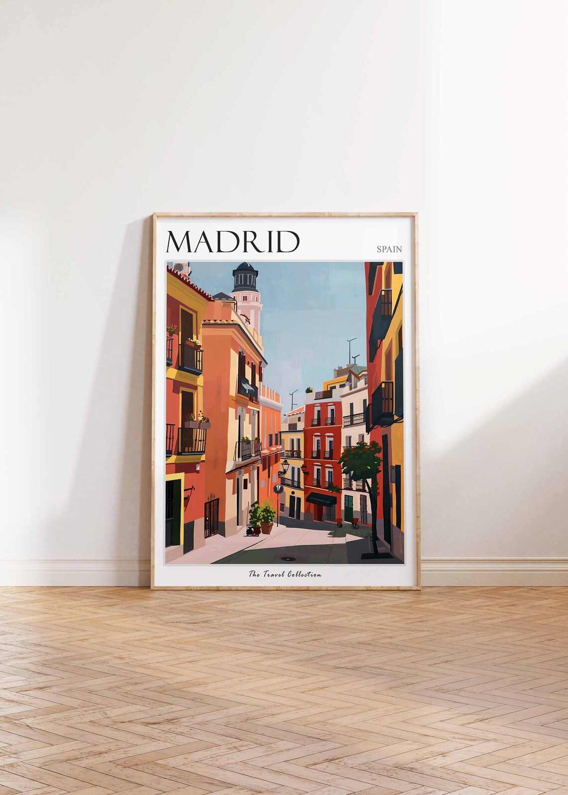 Madrid Travel Poster, Tropical Decor City Wall Art - Image 2
