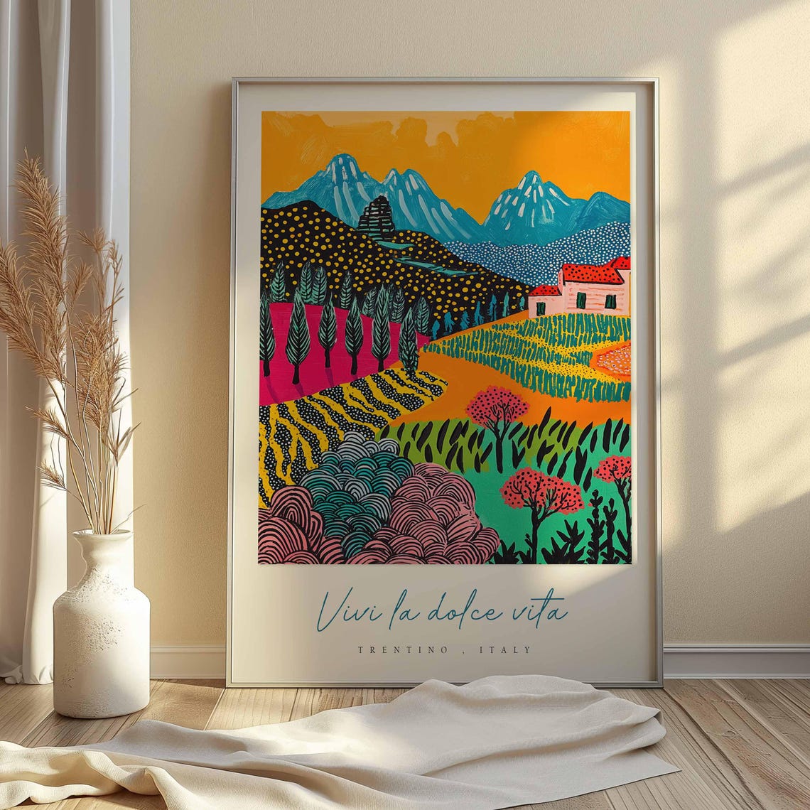 Trentino Poster Italian Travel Print Trentino Travel Art Trentino Wall Art Italy Art Italy Travel Decor Italian Travel Gift - Image 2