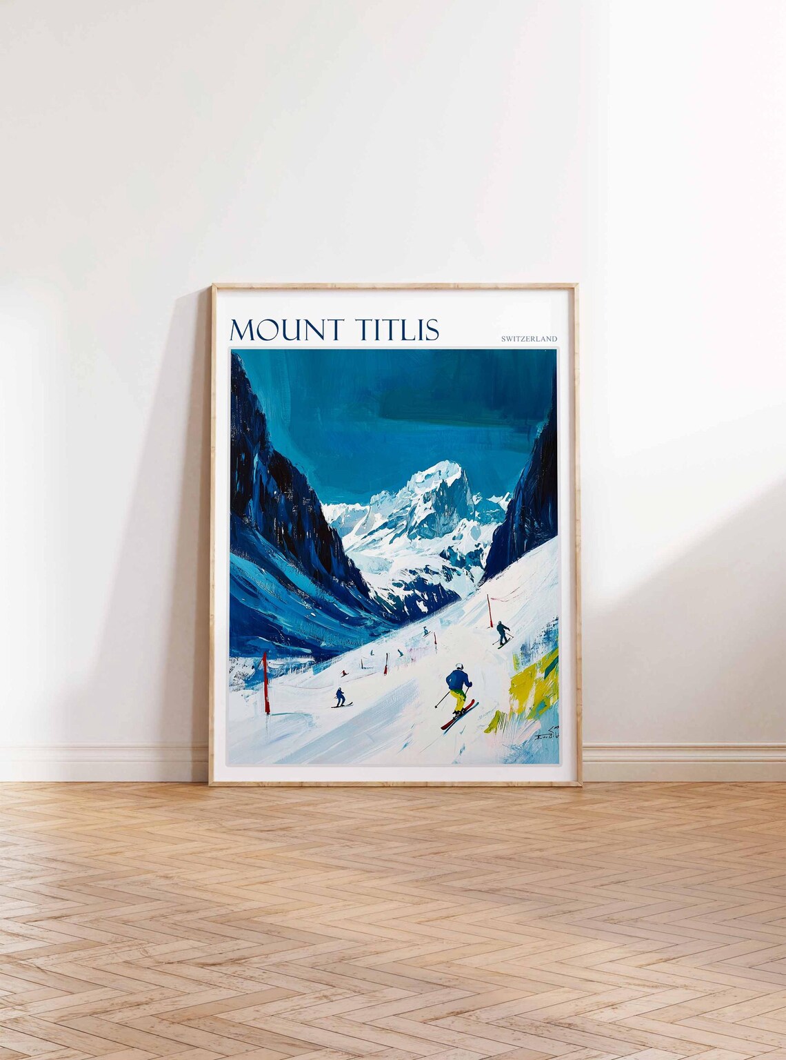 Mount Titlis Poster Mount Titlis Travel Print Swiss Decor Europe Travel Poster European Wall Art Switzerland Wall Art Mountain Poster - Image 2