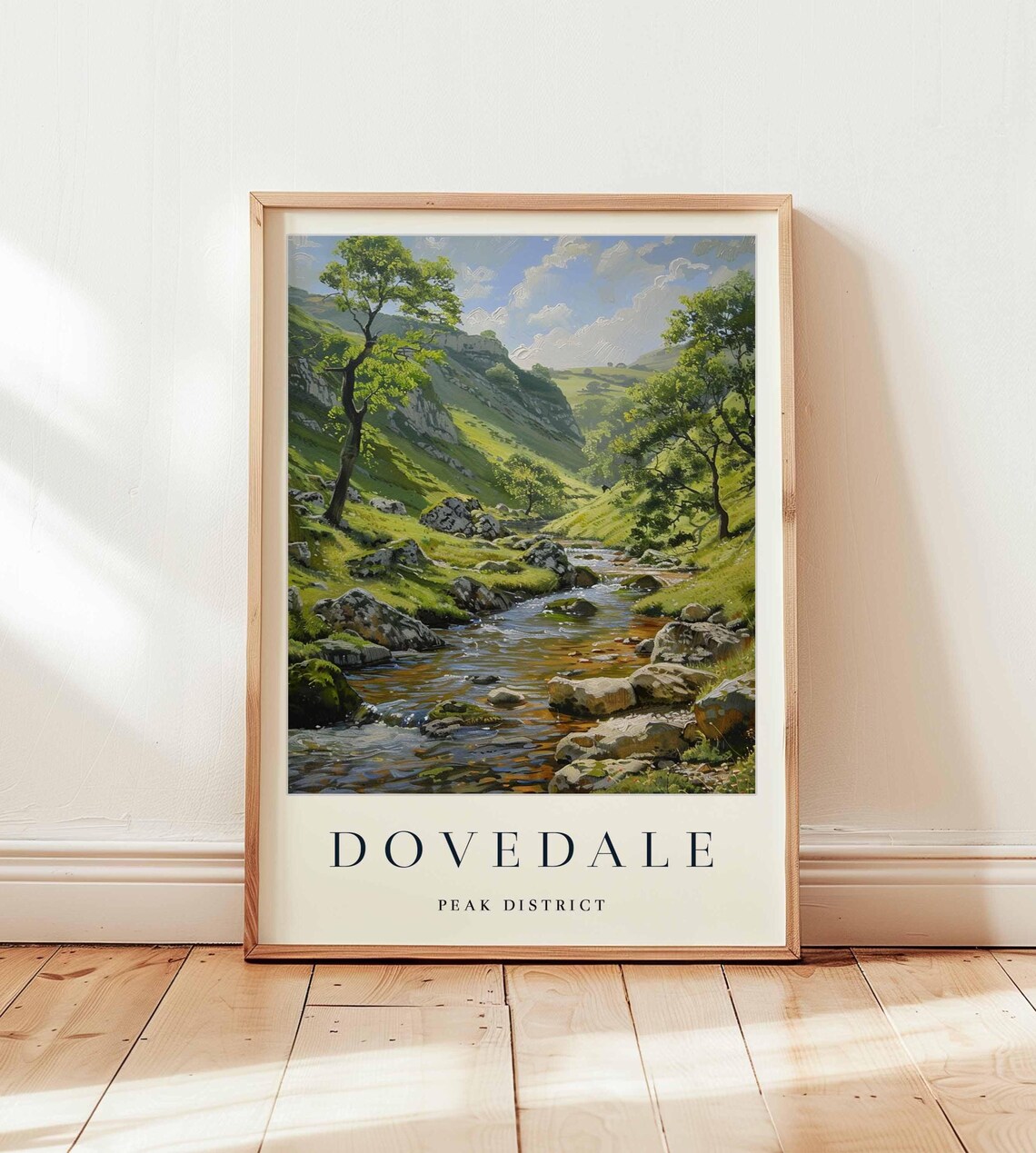 Dovedale Travel Poster, Peak District Landscape