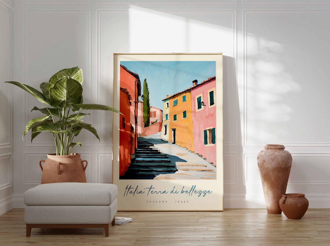 Tuscany Poster Italian Travel Print Tuscany Travel Art Tuscany Wall Art Italy Art Italy Travel Decor Italian Travel Gift - Image 3
