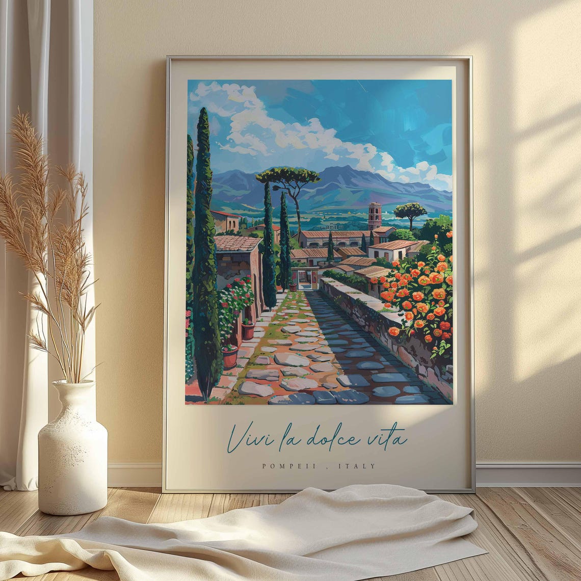 Pompeii Poster Italian Travel Print Pompeii Travel Art Pompeii Wall Art Italy Art Italy Travel Decor Italian Travel Gift - Image 2