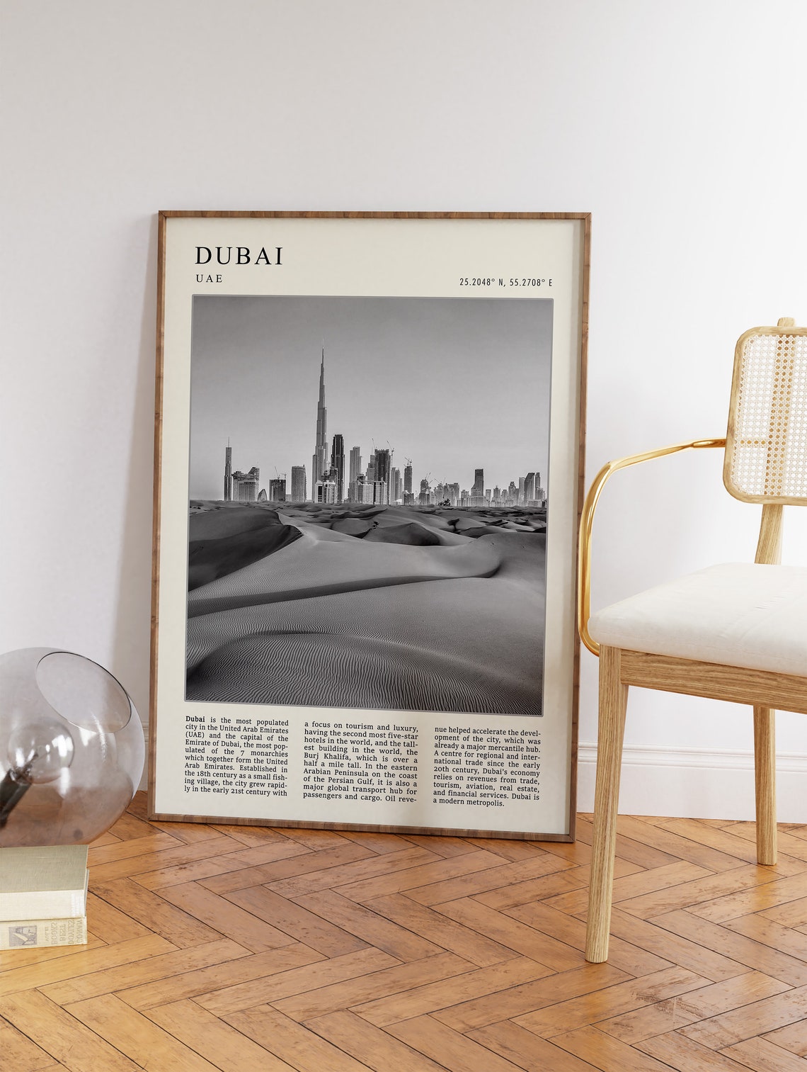 Dubai Travel Print Dubai Travel Poster Uae Print Middle East Travel Art Travel Decor Black And White Photographic Print - Image 3