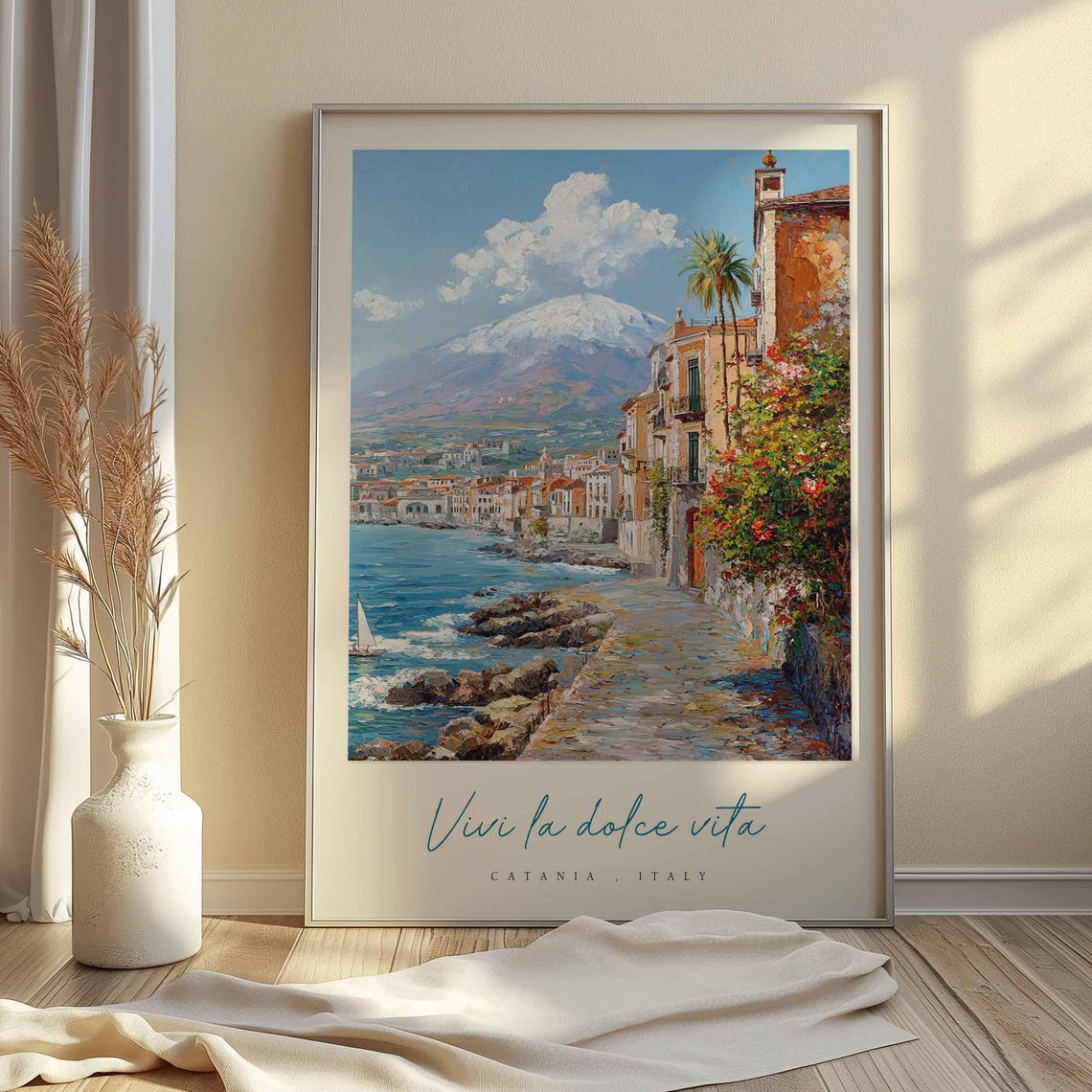Catania Poster Catania Travel Print Catania Travel Art Catania Wall Art Italy Art Italy Travel Decor Italian Travel Gift - Image 2