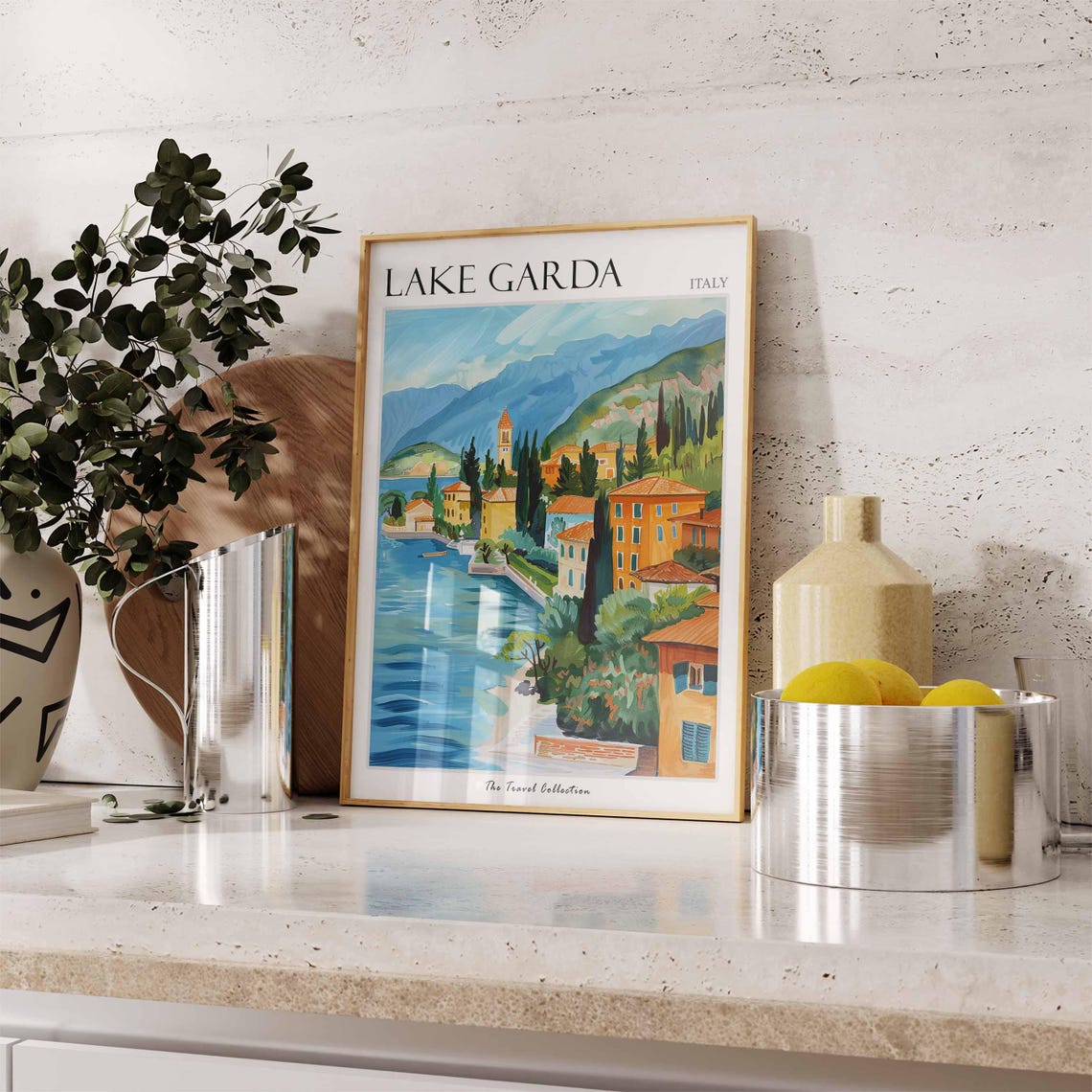 Lake Garda Poster Lake Garda Travel Print Italy Wall Art Italian Travel Print Italian Decor Italian Gift Lake Garda Wall Art - Image 2