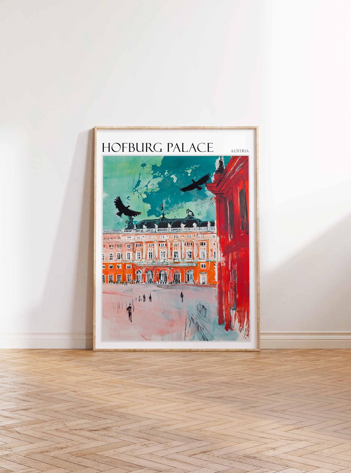 Hofburg Palace Poster Austria Travel Print Austrian Decor Europe Travel Poster European Wall Art Hofburg Palace Travel Poster - Image 3