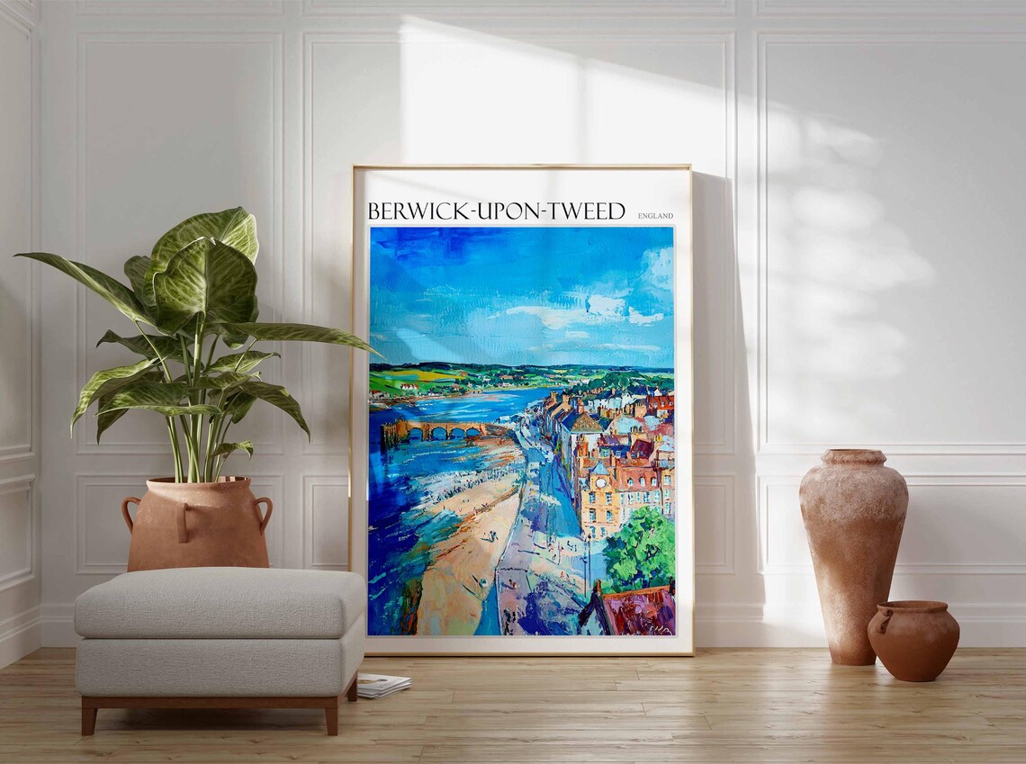 Berwick Upon Tweed Poster England Travel Poster Scotland Travel Poster Border Towns Poster Historic Town Poster Medieval Town Poster - Image 3