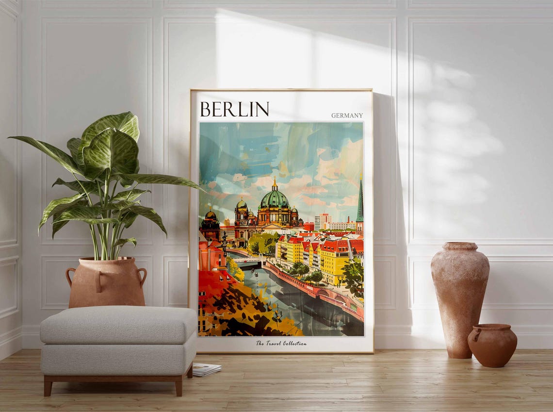 Berlin Poster Germany Travel Print German Decor Europe Travel Poster European Wall Art City Print Berlin Gift Berlin Travel Poster - Image 3