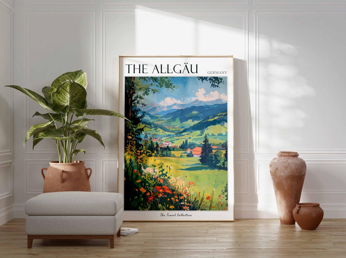 The Allgu Poster Germany Travel Print German Decor Europe Travel Poster European Wall Art The Allgu Gift The Allgu Travel Poster - Image 3