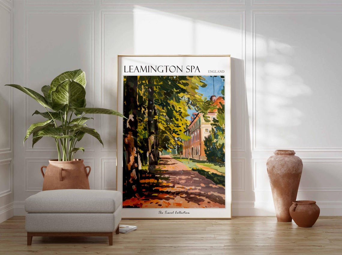 Leamington Spa England Dappled Leafy Summer Walk by Trees Poster - Image 2