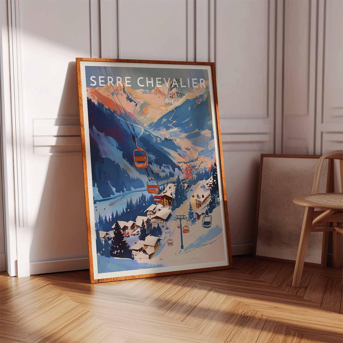 Serre Chevalier Skiing Travel Poster, France Travel Poster - Image 3