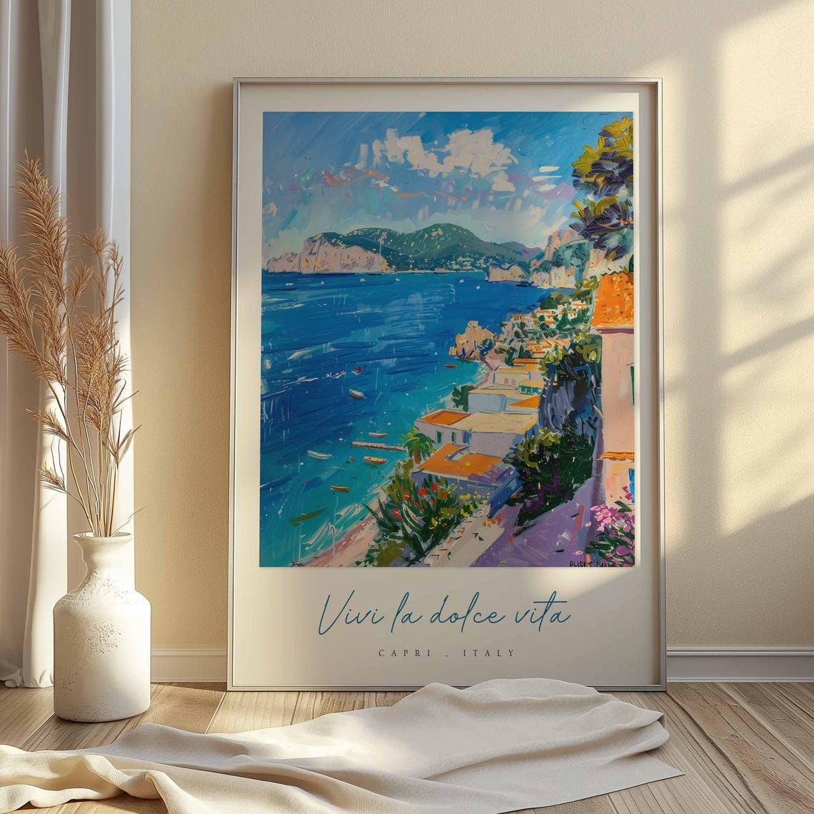 Capri Poster Capri Travel Print Capri Travel Art Capri Wall Art Italy Art Italy Travel Decor Italian Travel Gift - Image 2