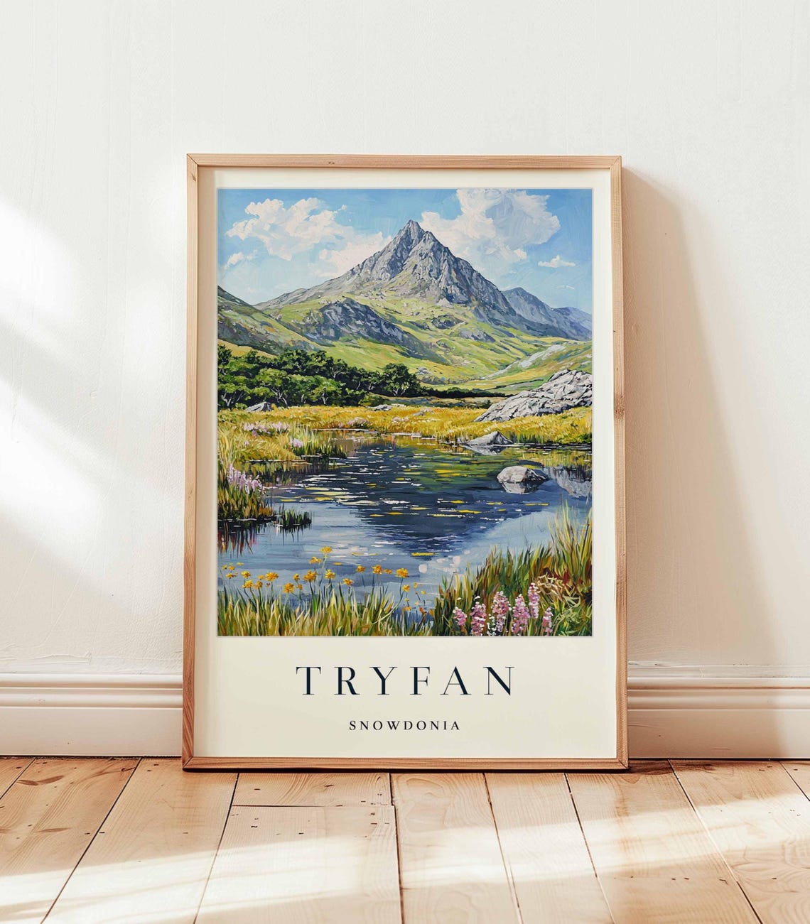 Tryfan Mountain Snowdonia Wales National Park Landscape Poster