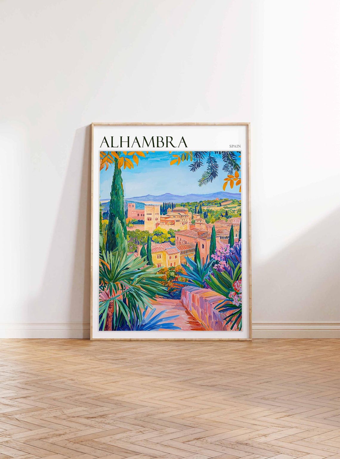 Alhambra Poster Spain Travel Print Spanish Decor Europe Travel Poster European Wall Art Alhambra Gift Alhambra Travel Poster - Image 3