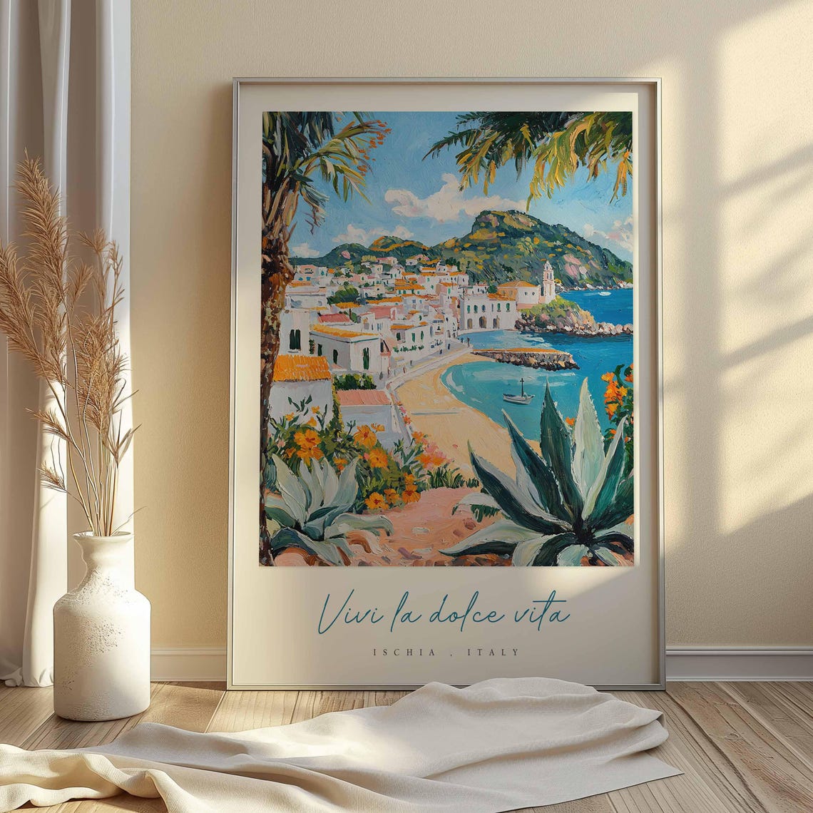 Ischia Poster Italian Travel Print Ischia Travel Art Ischia Wall Art Italy Art Italy Travel Decor Italian Travel Gift - Image 2