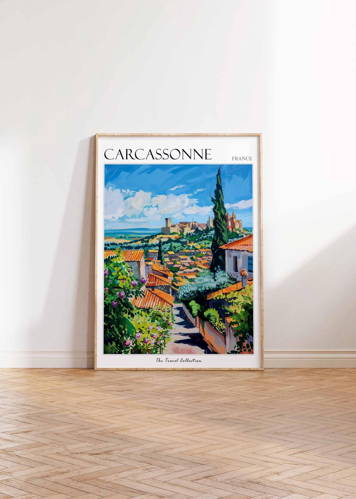 Carcassonne France Medieval Walled Town Hilltop Scenic View Poster - Image 2