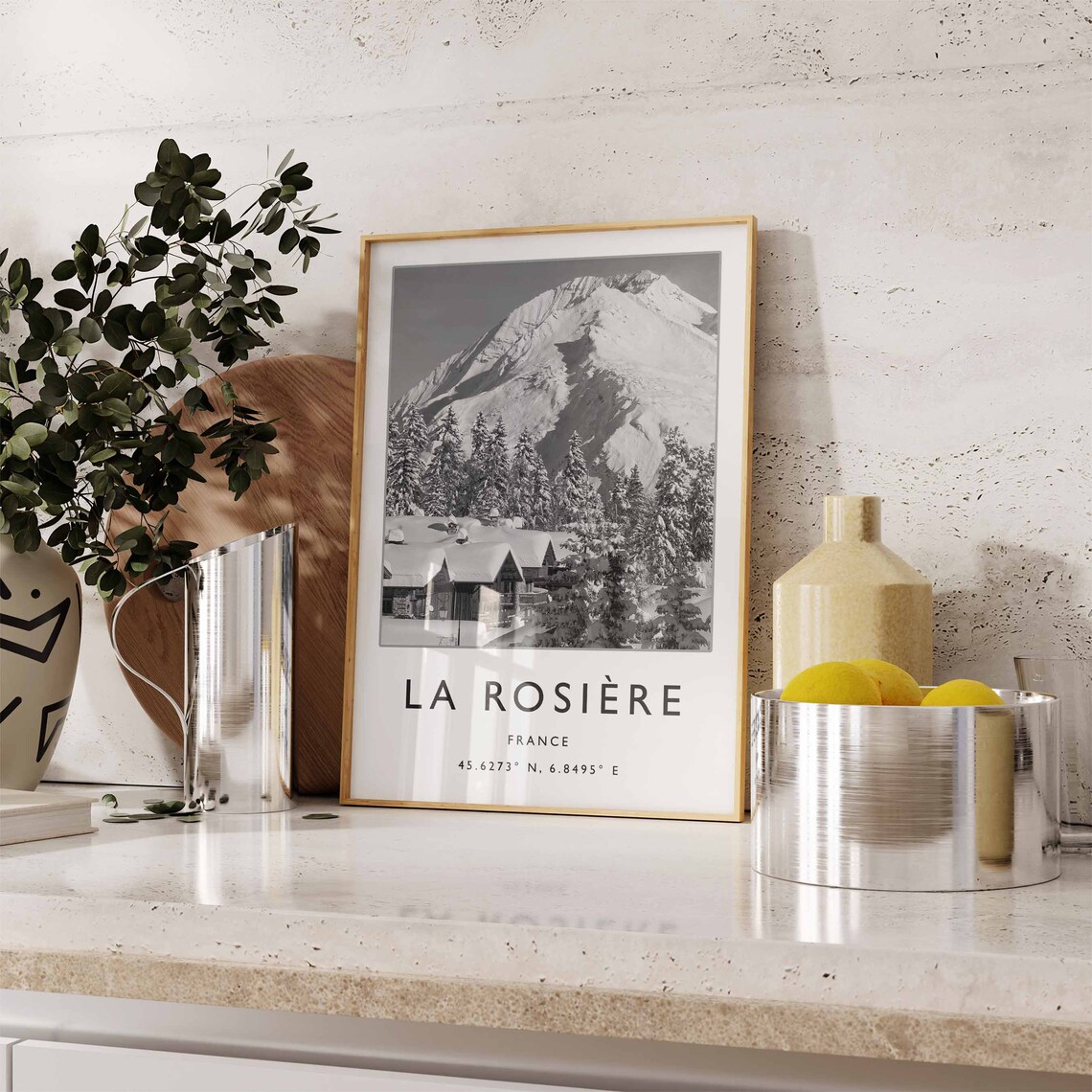 La Rosire Ski Poster Skiing Travel Poster La Rosire Ski Print French Skiing Art Skiing Wall Art Skiing Print Winter Sport Wall Art - Image 2