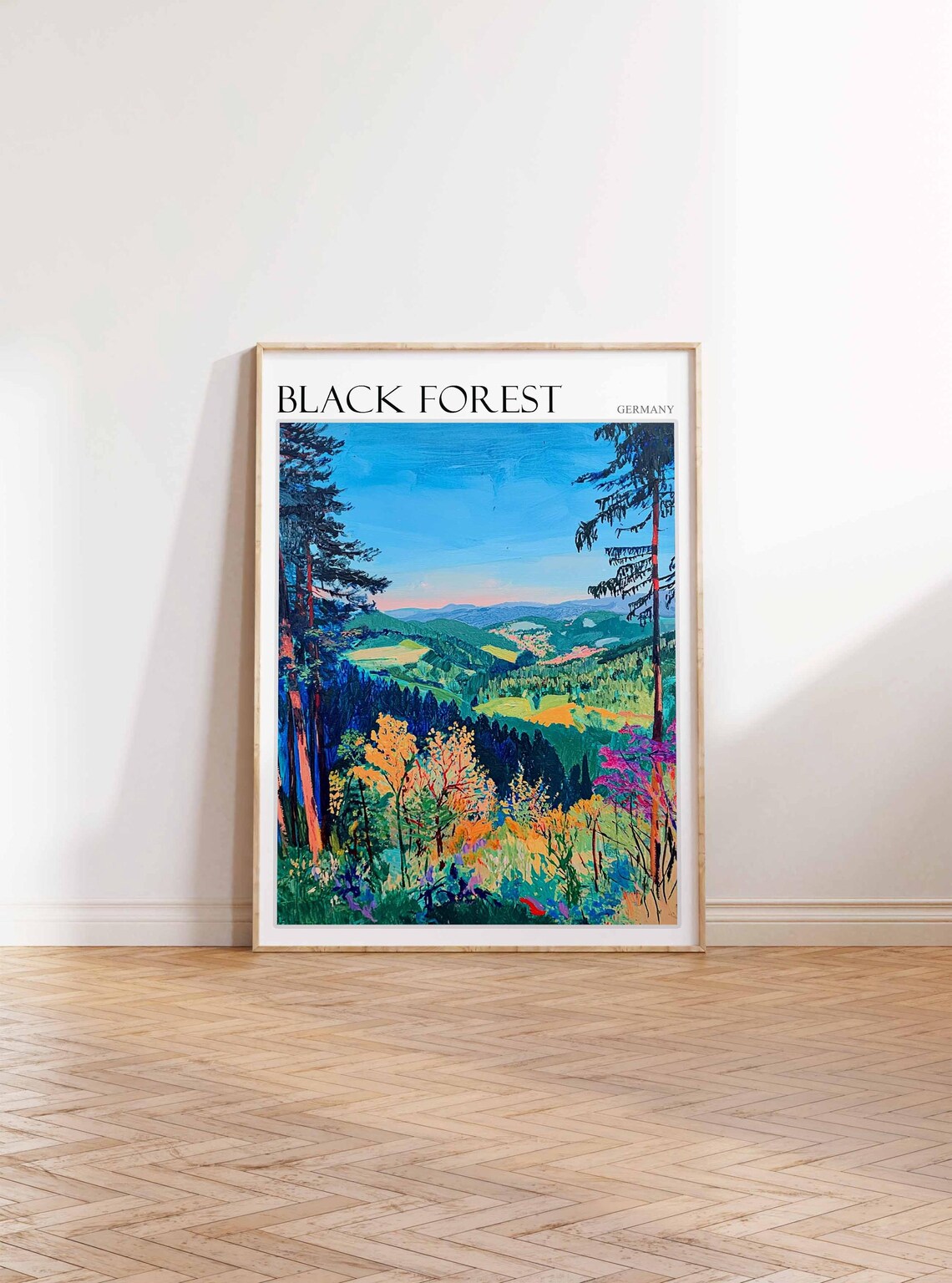 Black Forest Germany Autumn Sunset Over Colorful Valley Poster - Image 3