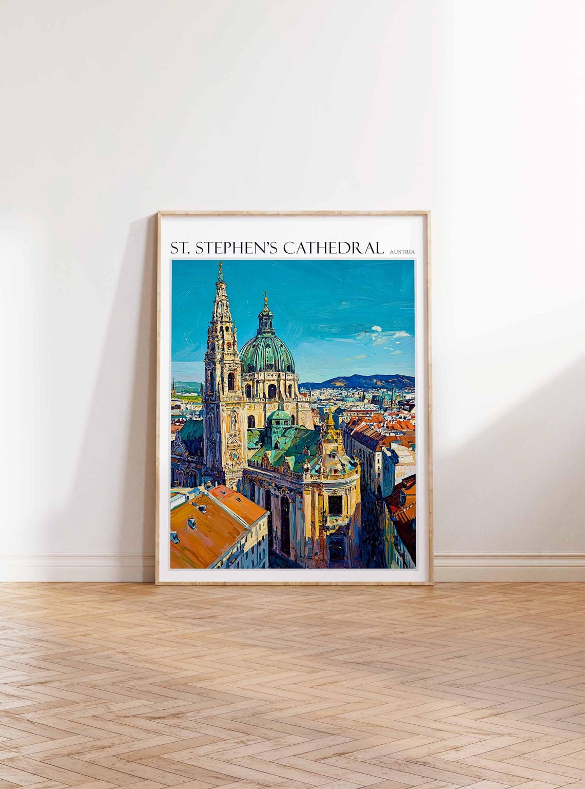 St. Stephen's Cathedral Austria Dome Spire Rooftops Travel Poster - Image 2