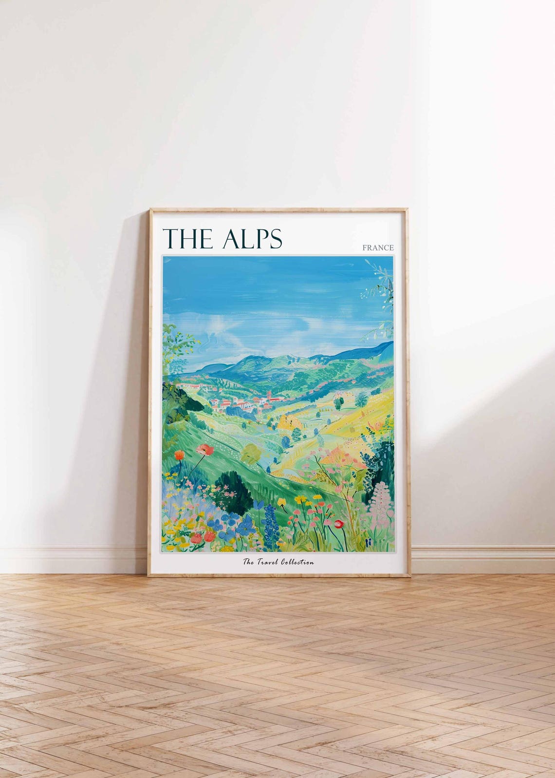 The Alps Poster France Travel Print French Decor Europe Travel Poster European Wall Art Mountain Print The Alps Travel Poster - Image 2