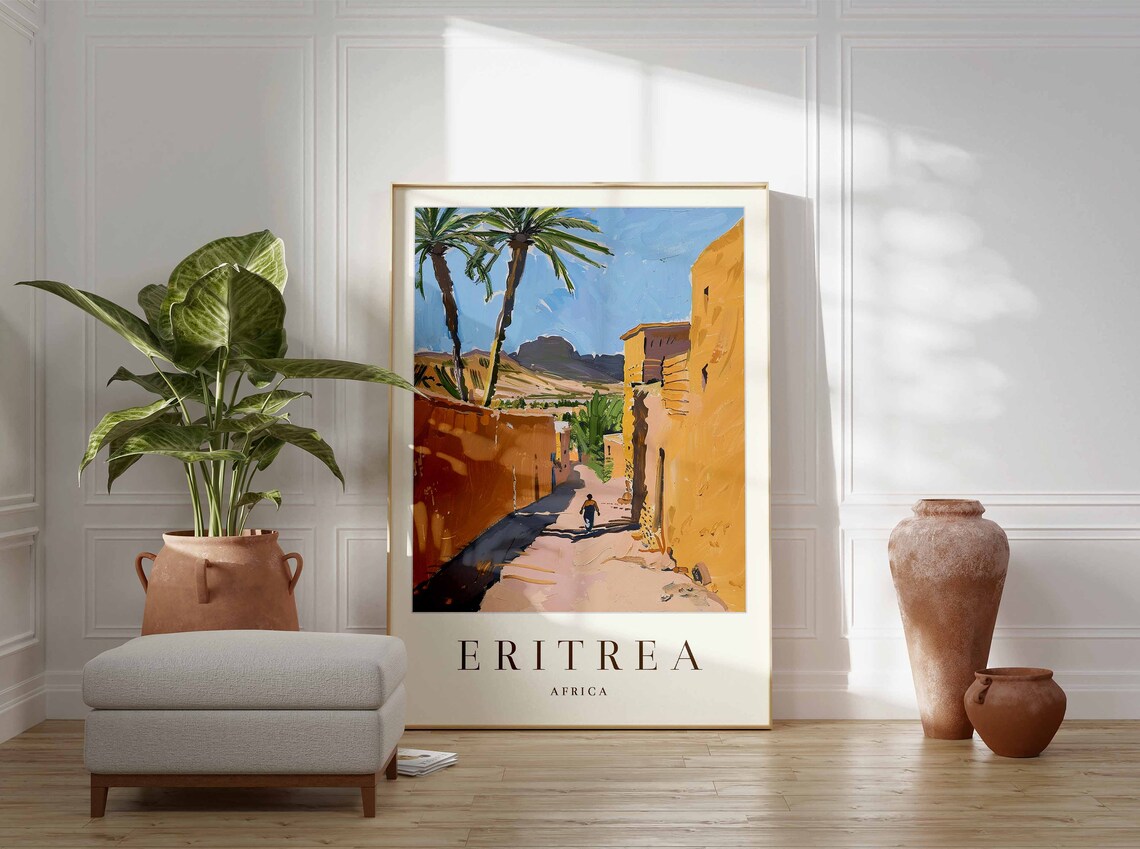 Eritrea Travel Print, Africa Landscape Poster - Image 3