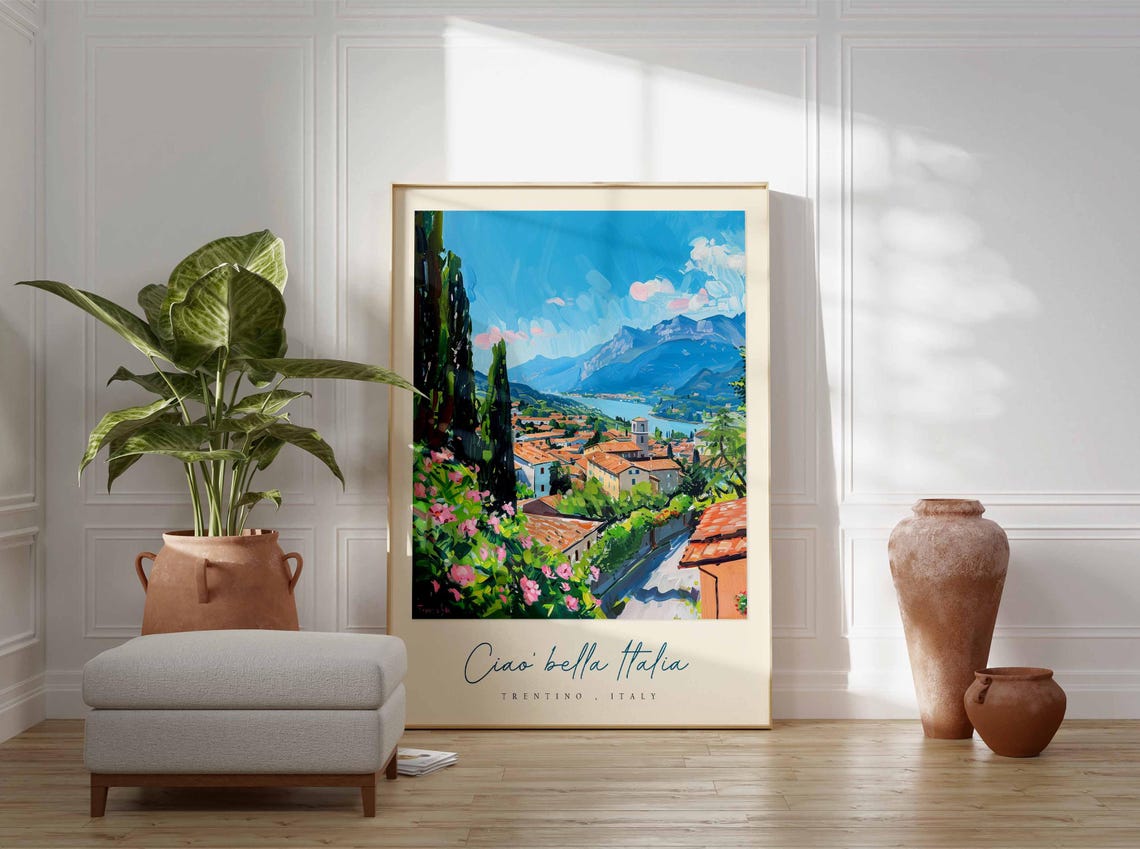 Trentino Poster Italian Travel Print Trentino Travel Art Trentino Wall Art Italy Art Italy Travel Decor Italian Travel Gift - Image 3