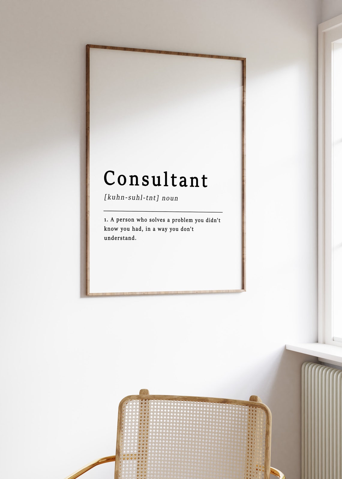 Consultant Funny Dictionary Definition Minimalist Typographic Poster - Image 2