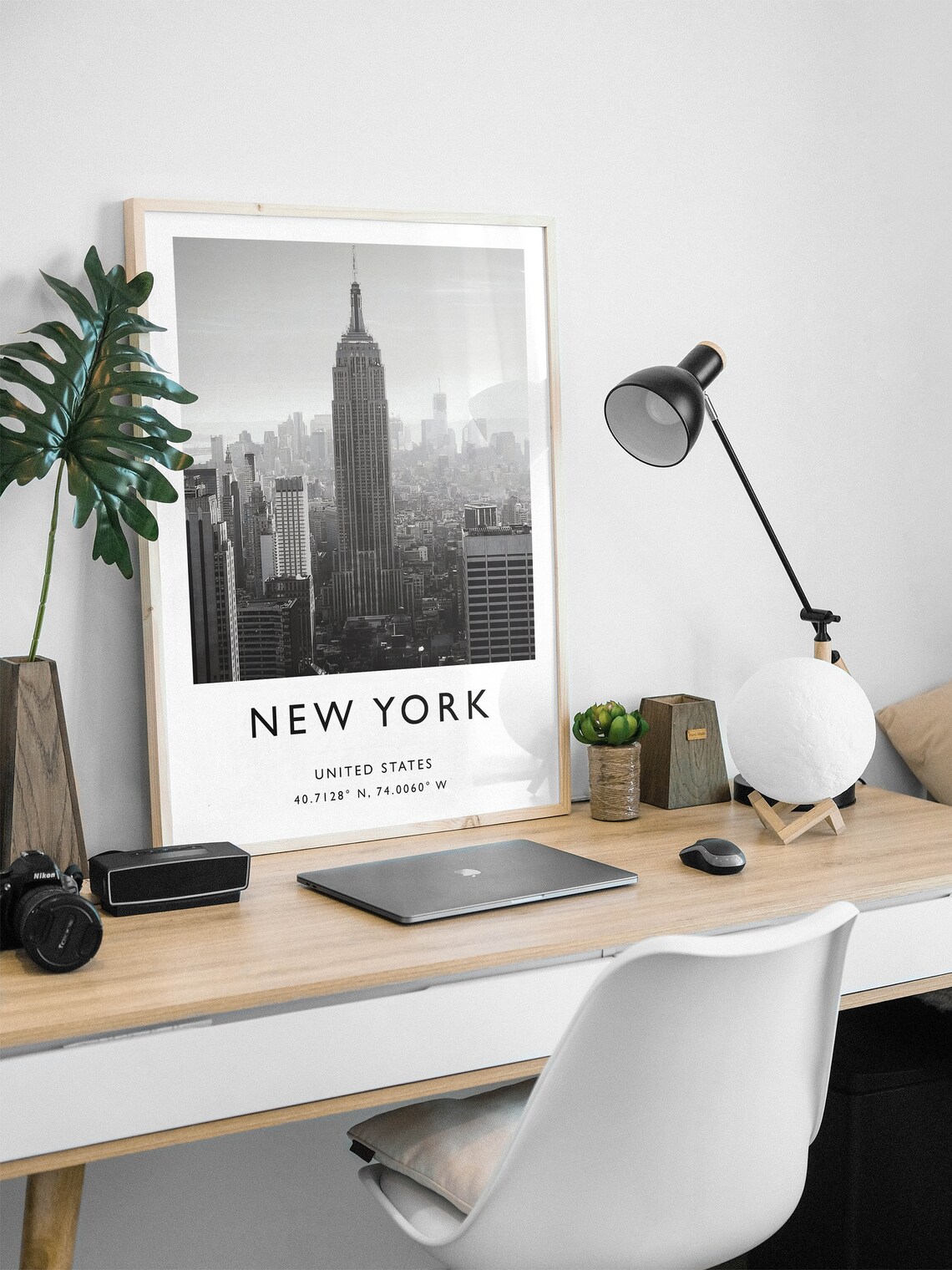 New York Travel Poster, Black and White Art Print - Image 3