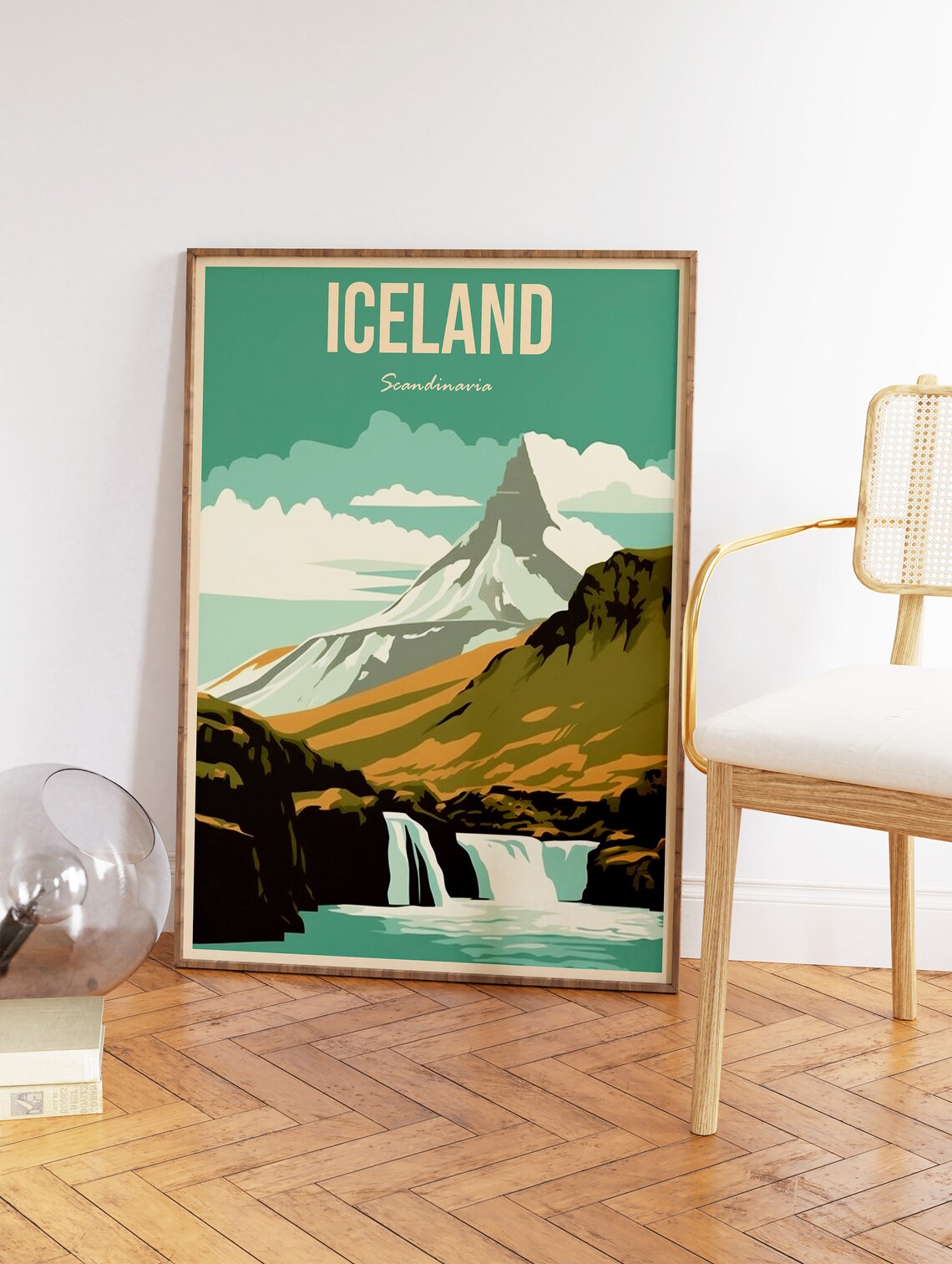 Iceland Travel Poster, Vintage Scenery Art Print - Image 2