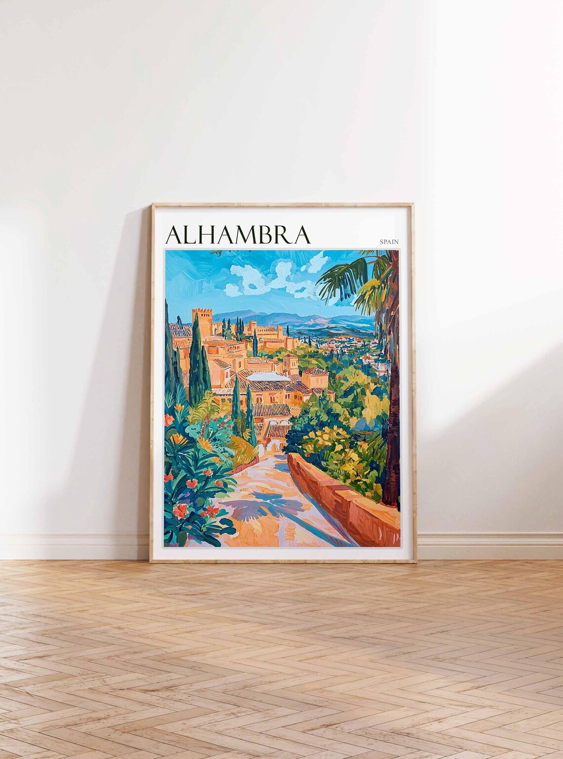 Alhambra Poster Spain Travel Print Spanish Decor Europe Travel Poster European Wall Art Alhambra Gift Alhambra Travel Poster - Image 3