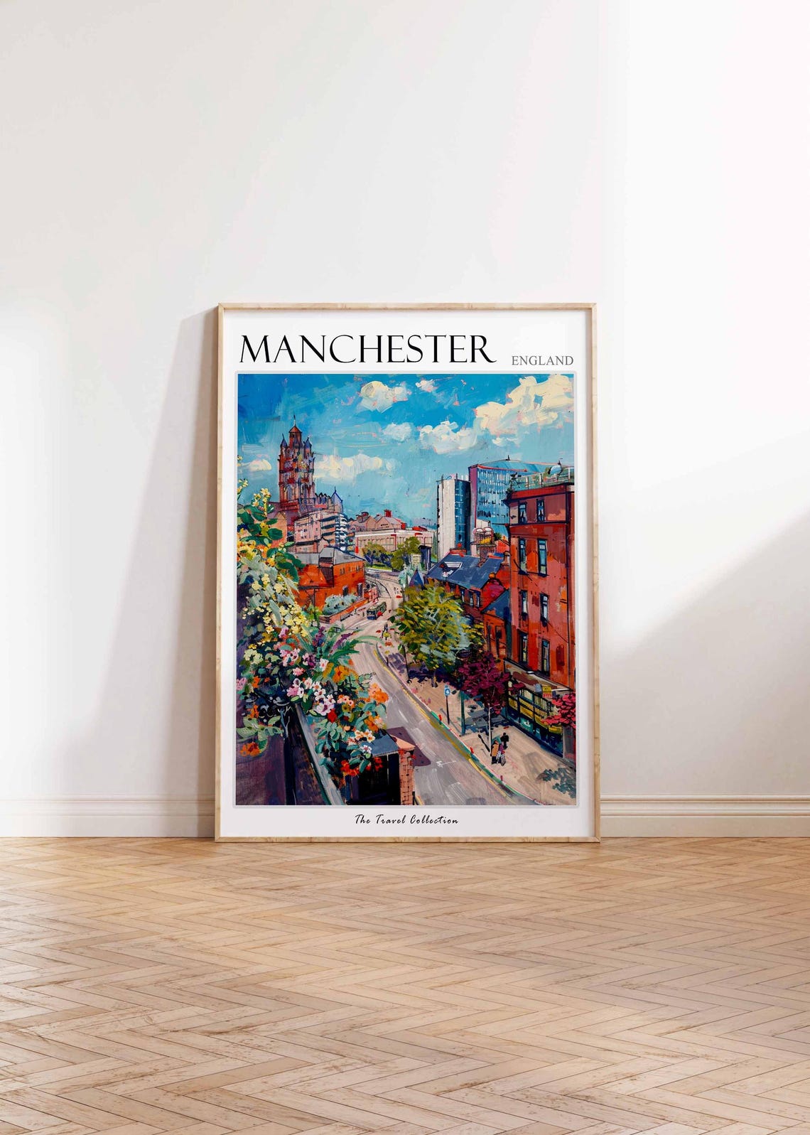 Manchester Poster England Travel Print British Decor United Kingdom Travel Poster City Print Manchester Gift Manchester Travel Poster - Image 2